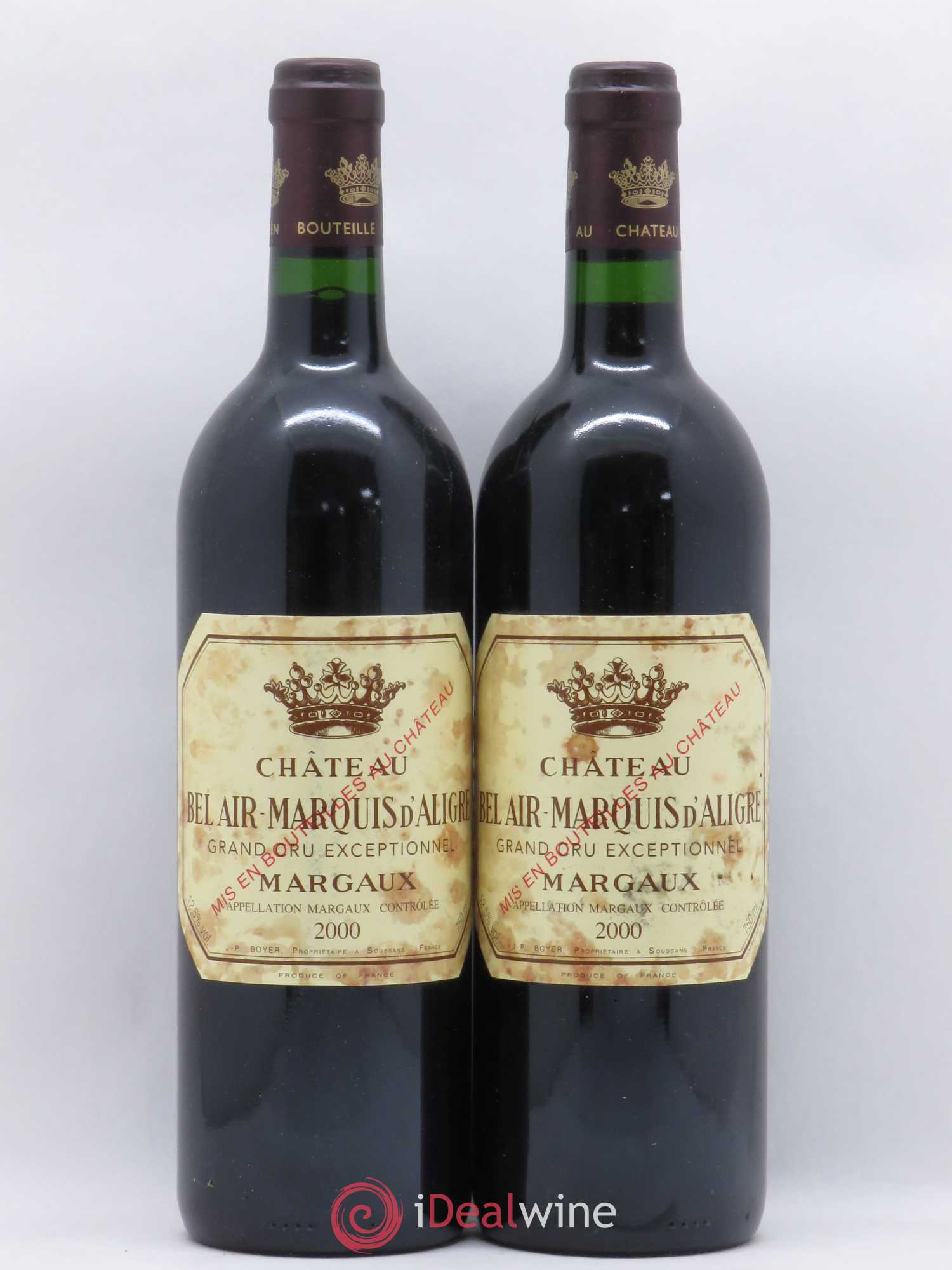 Château Bel Air Marquis d'Aligre 2000 - Lot de 2 bouteilles - 0