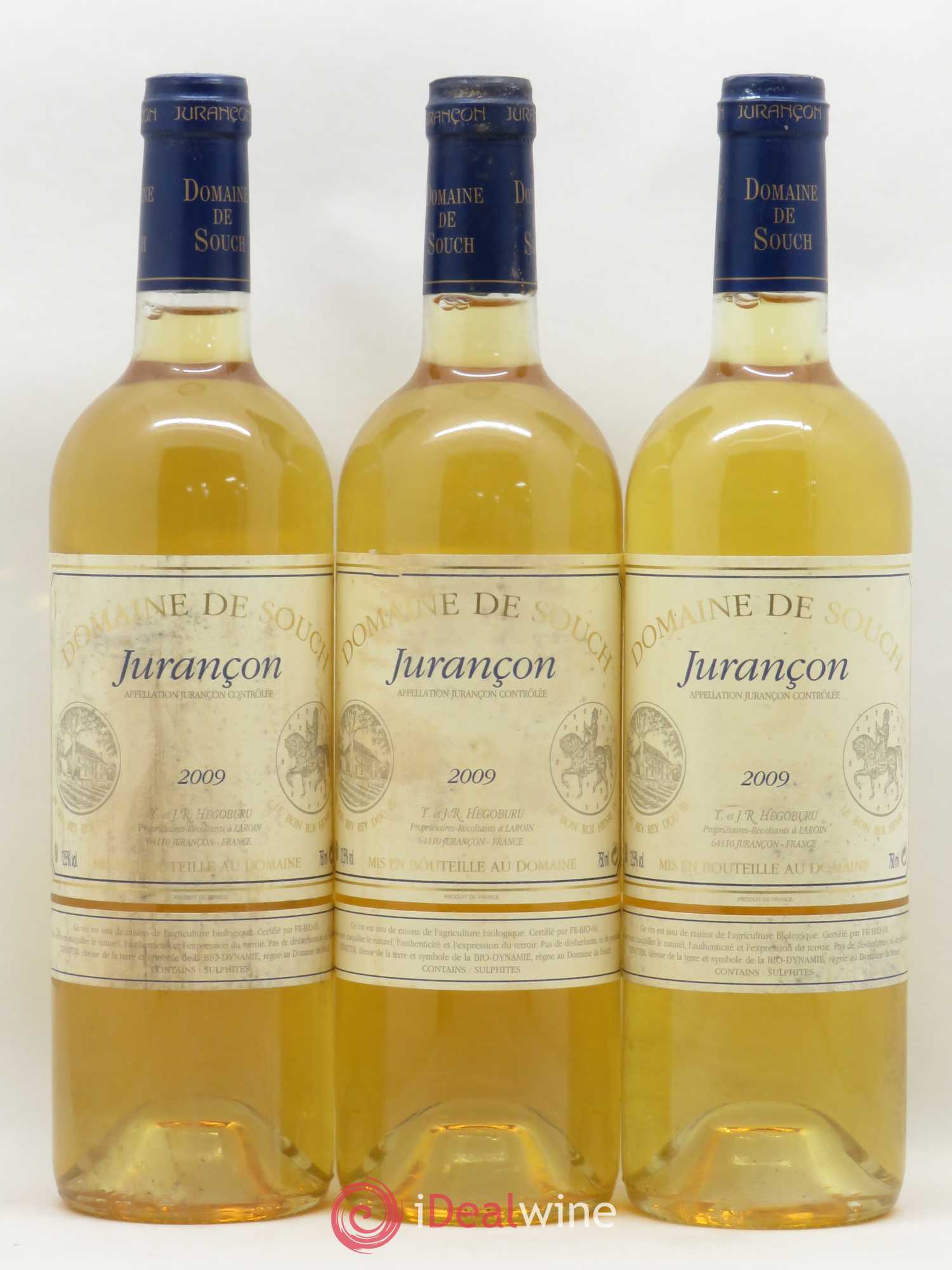 Jurançon Souch (Domaine de) 2009 - Lotto di 3 bottiglie - 0