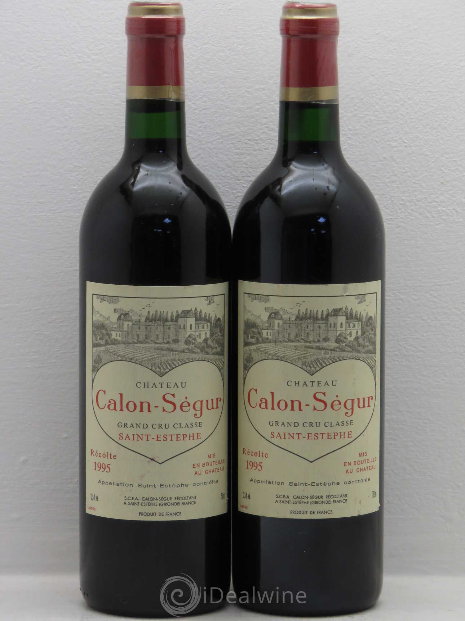 Château Calon Ségur 3ème Grand Cru Classé 1995 - Lot de 2 bouteilles - 0