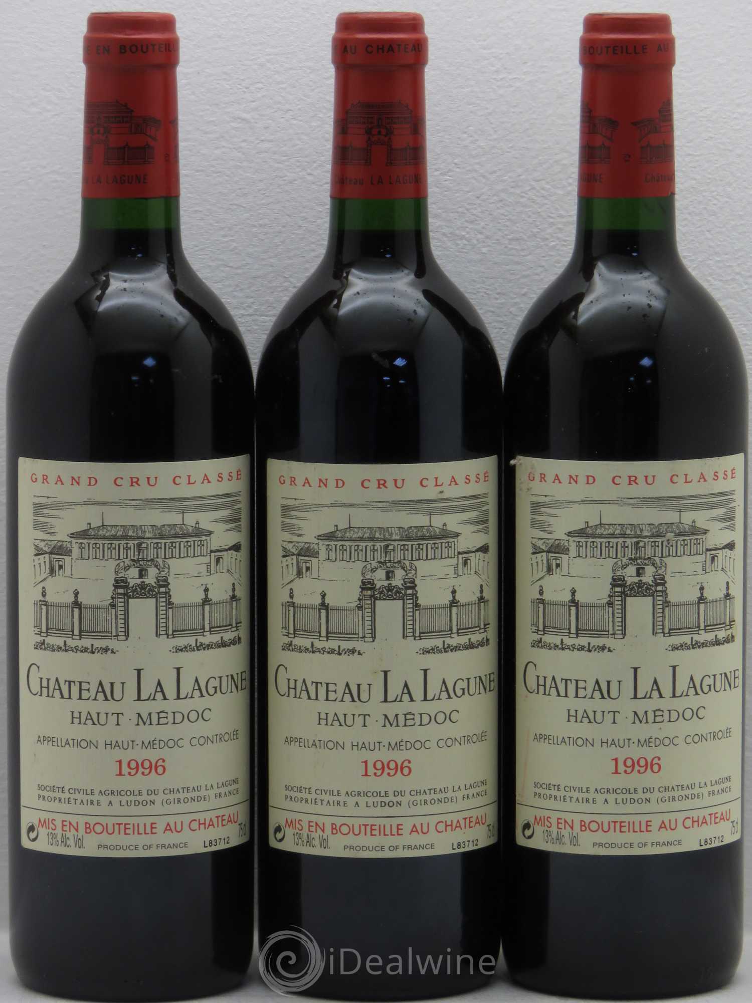 Château la Lagune 3ème Grand Cru Classé 1996 - Lot de 3 bouteilles - 0