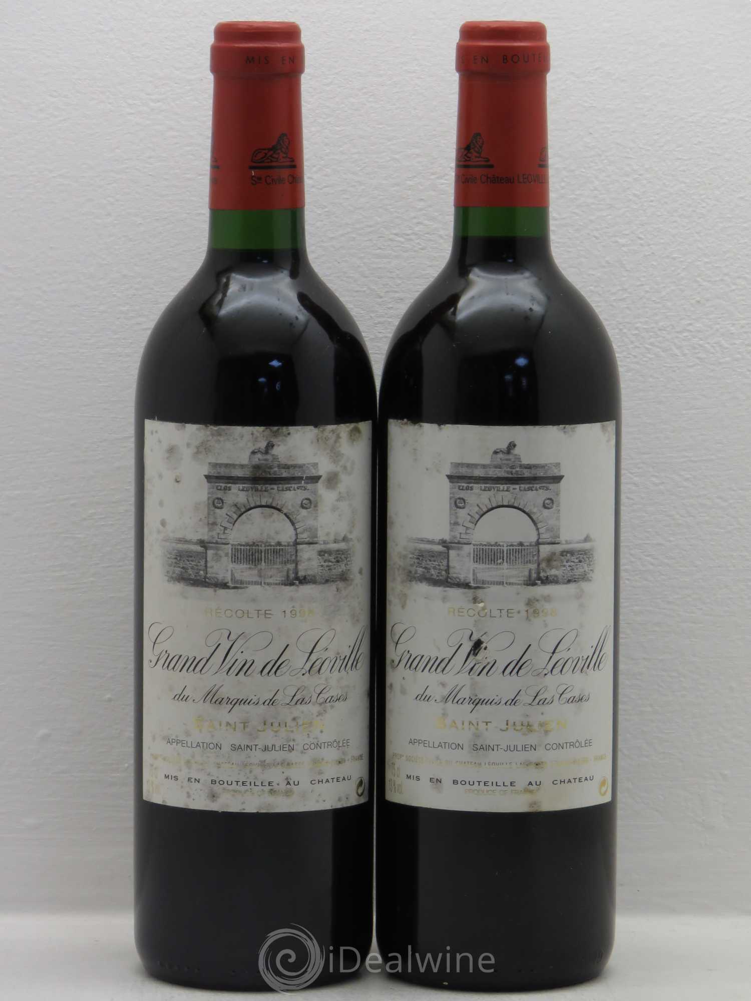 Château Léoville Las Cases 2ème Grand Cru Classé 1998 - Lot de 2 bouteilles - 0