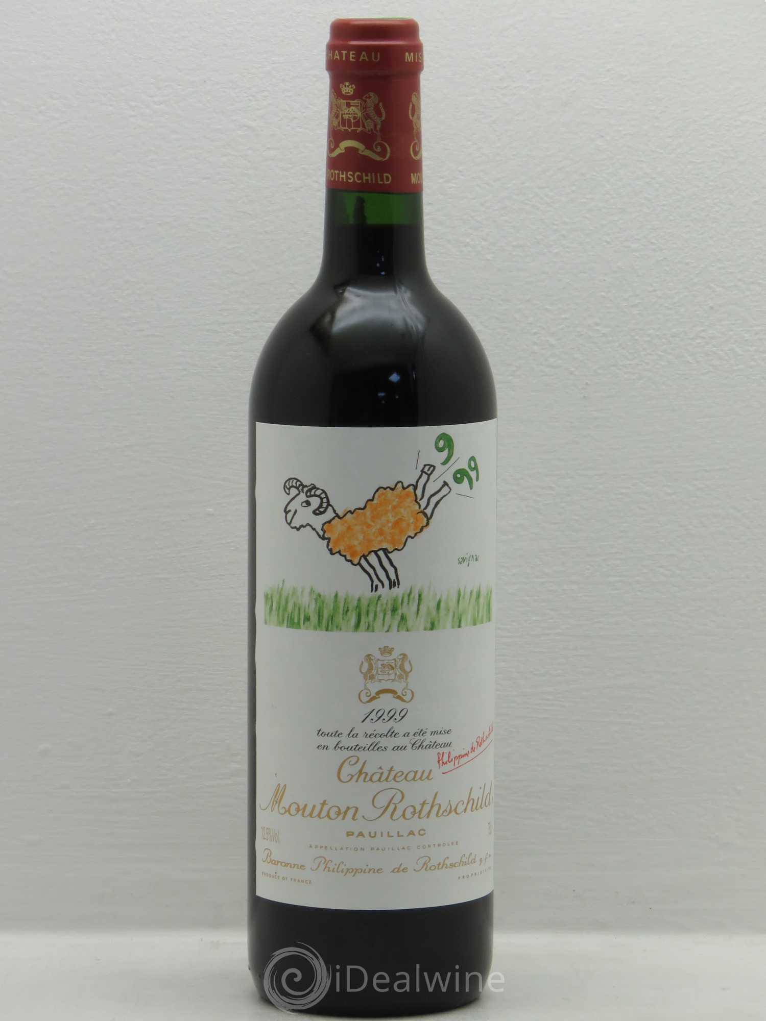Château Mouton Rothschild 1er Grand Cru Classé 1999 - Lot de 1 bouteille - 0