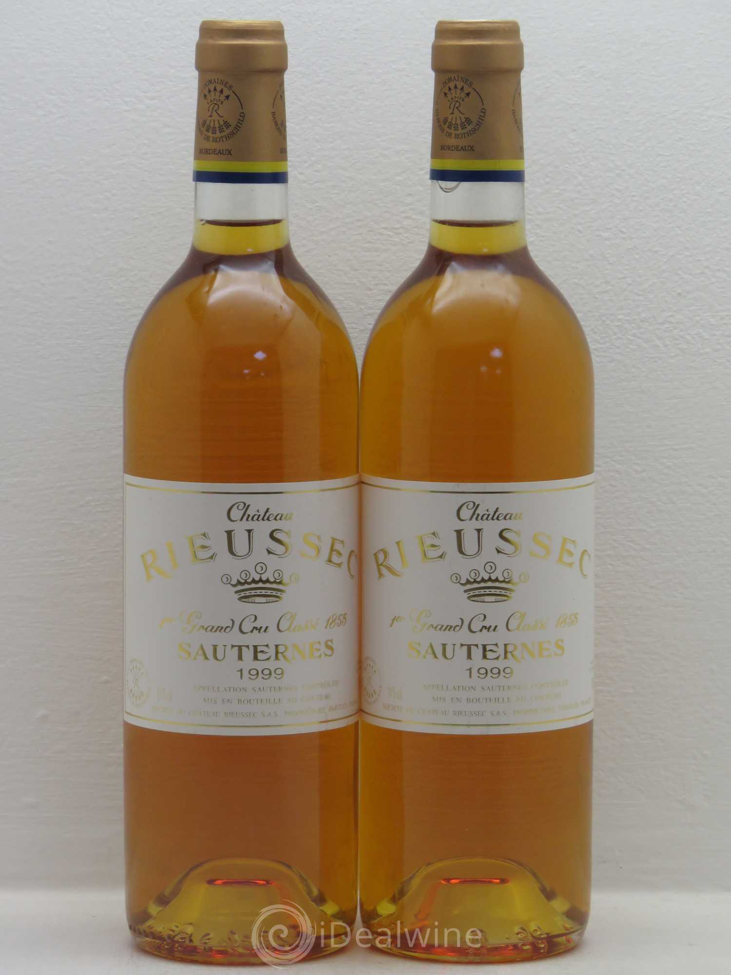 Château Rieussec 1er Grand Cru Classé 1999 - Lotto di 2 bottiglie - 0
