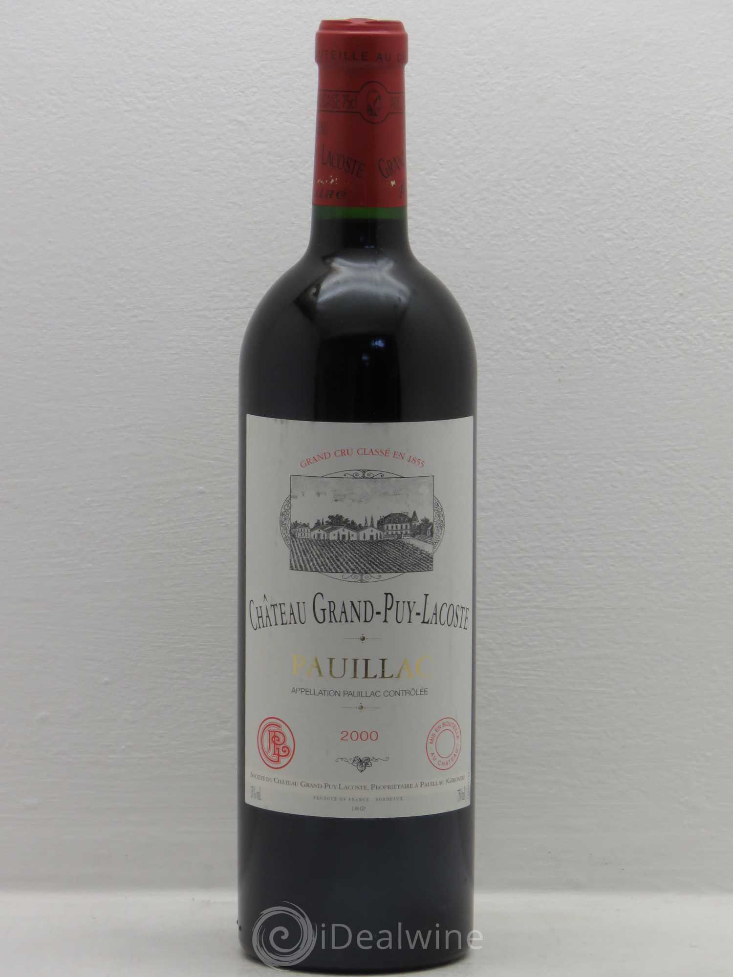 Château Grand Puy Lacoste 5ème Grand Cru Classé 2000 - Lot de 1 bouteille - 0