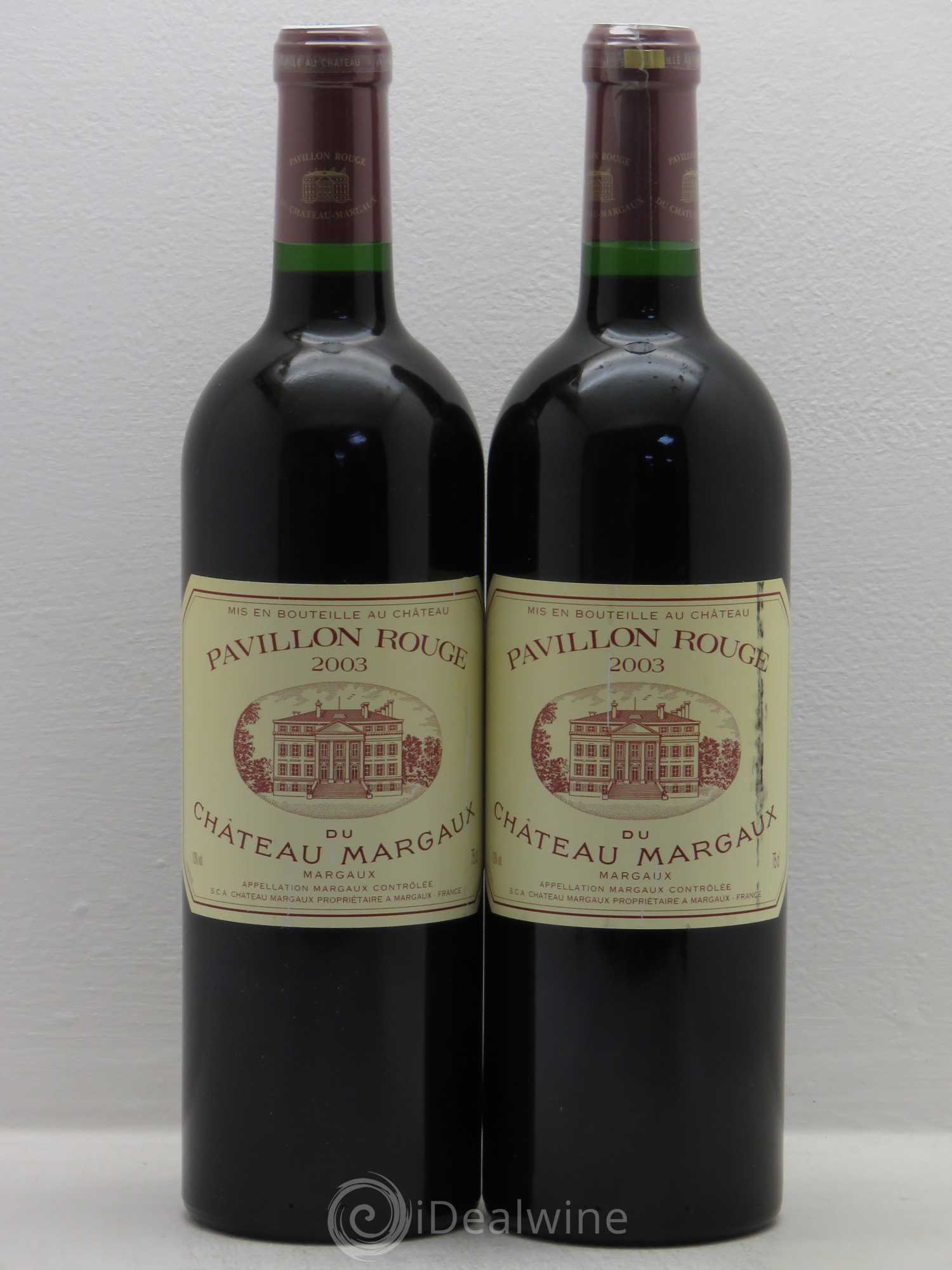 Pavillon Rouge du Château Margaux Second Vin 2003 - Lot de 2 bouteilles - 0