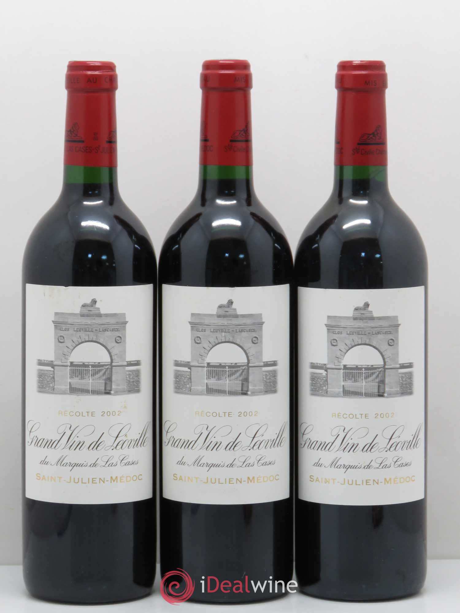 Château Léoville Las Cases 2ème Grand Cru Classé 2002 - Lot de 3 bouteilles - 0