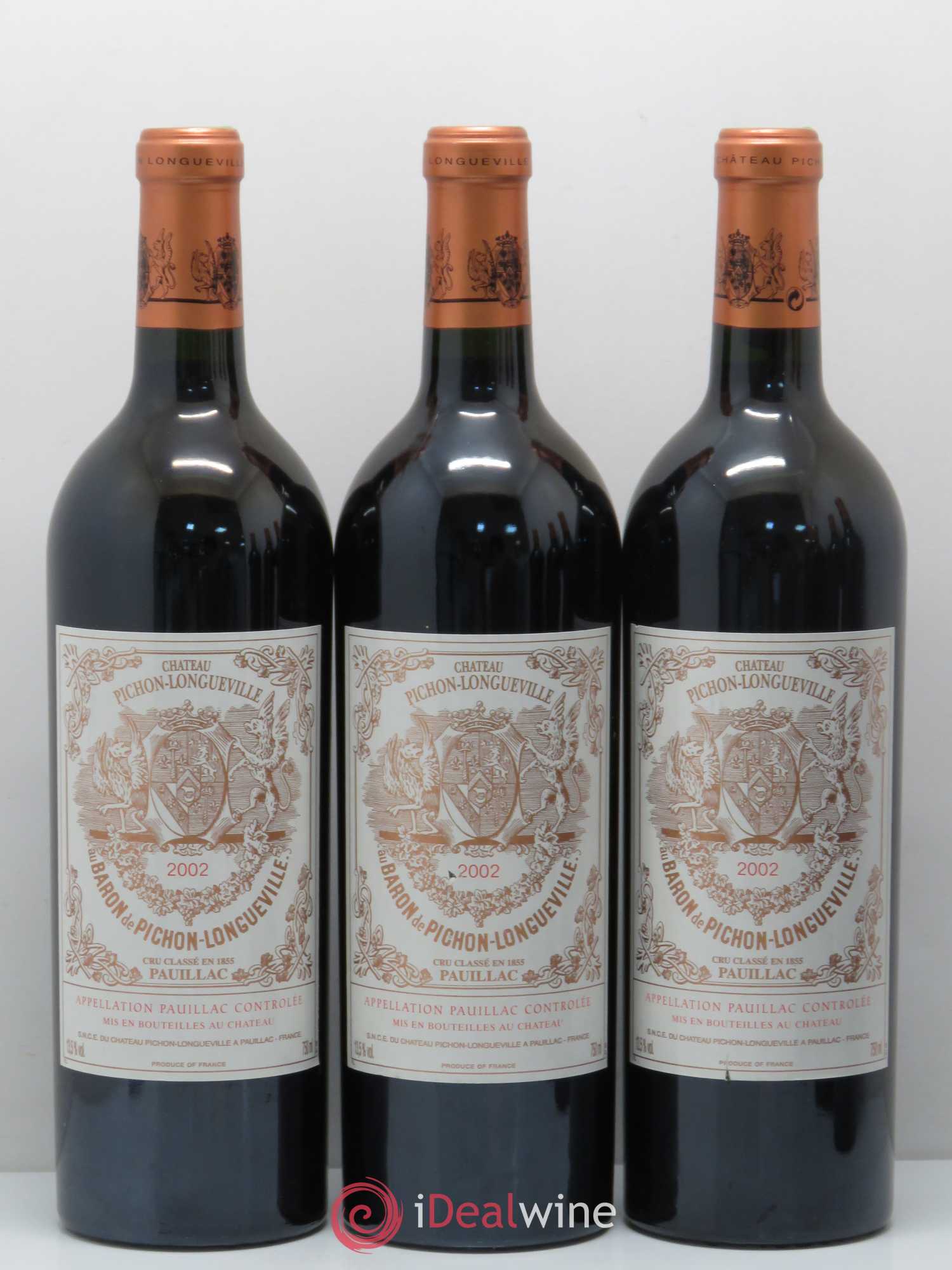 Pichon Longueville Baron 2ème Grand Cru Classé 2002 - Lot de 6 bouteilles - 1