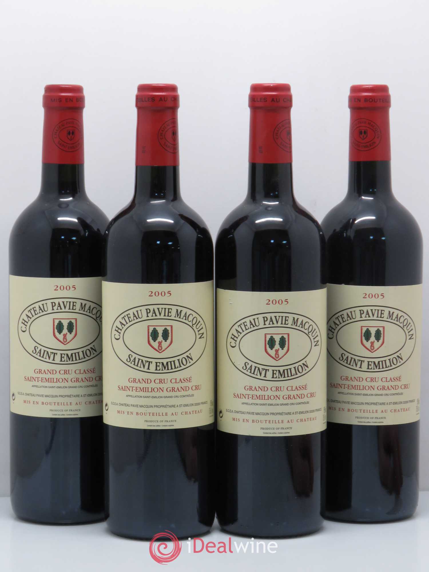Château Pavie Macquin 1er Grand Cru Classé B 2005 - Lot de 4 bouteilles - 0