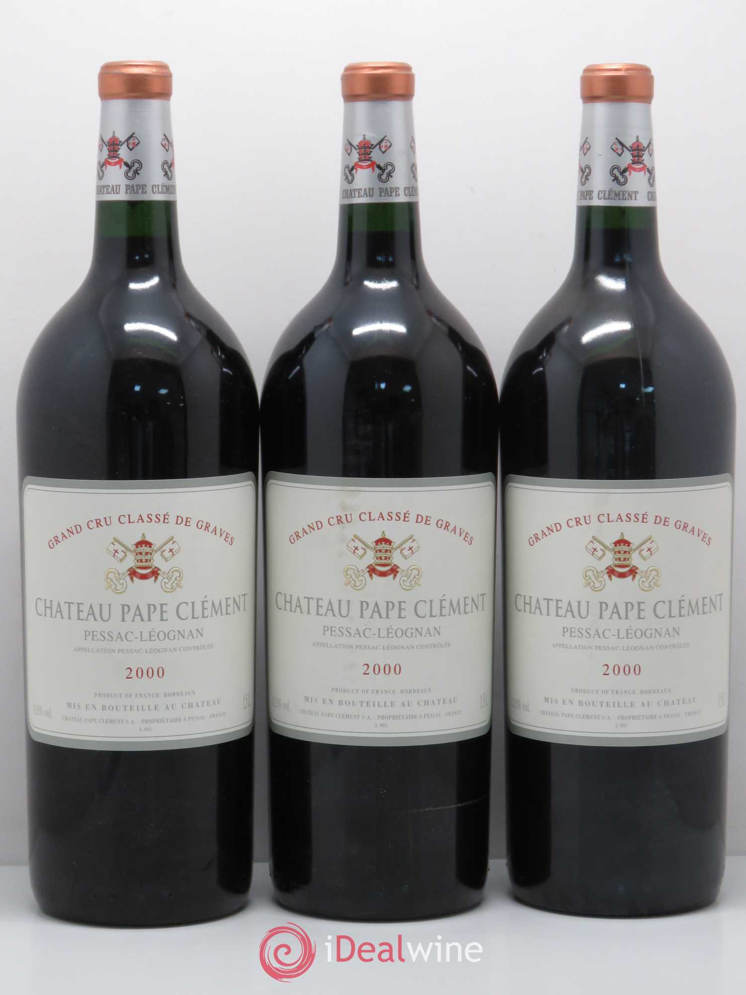 Château Pape Clément Cru Classé de Graves 2000 - Lot de 3 magnums - 0