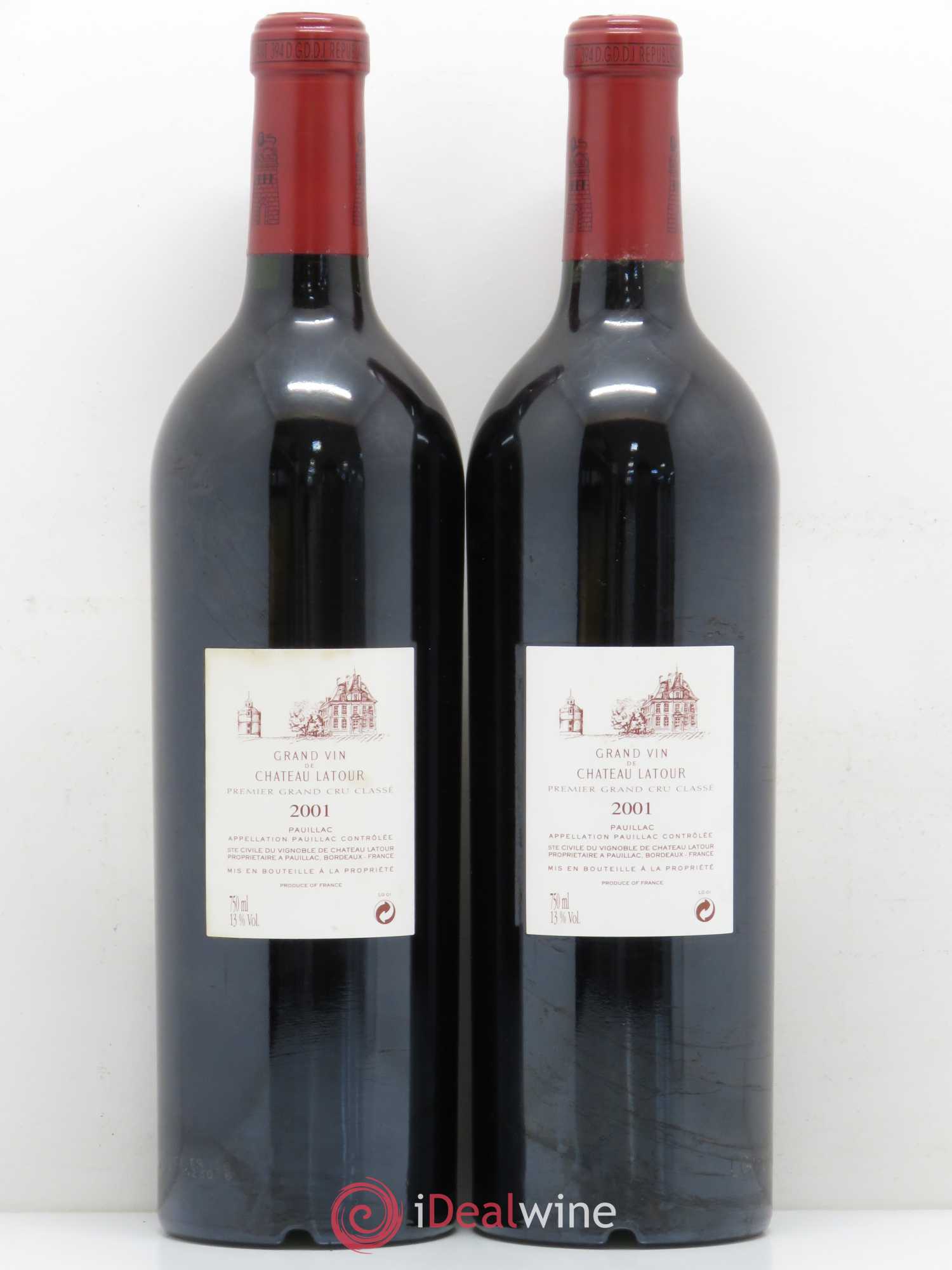 Château Latour 1er Grand Cru Classé 2001 - Lot of 2 bottles - 1