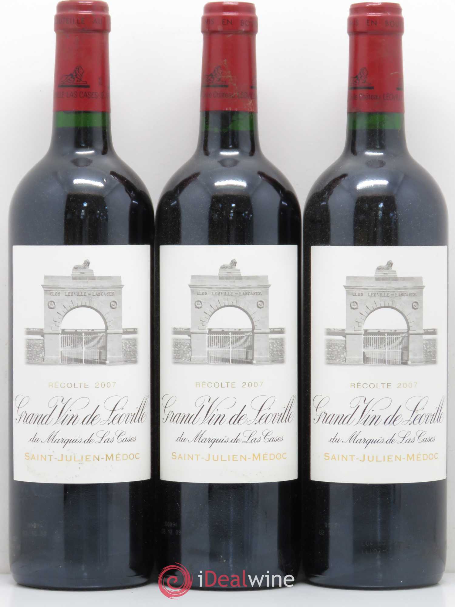 Château Léoville Las Cases 2ème Grand Cru Classé 2007 - Lot de 3 bouteilles - 0
