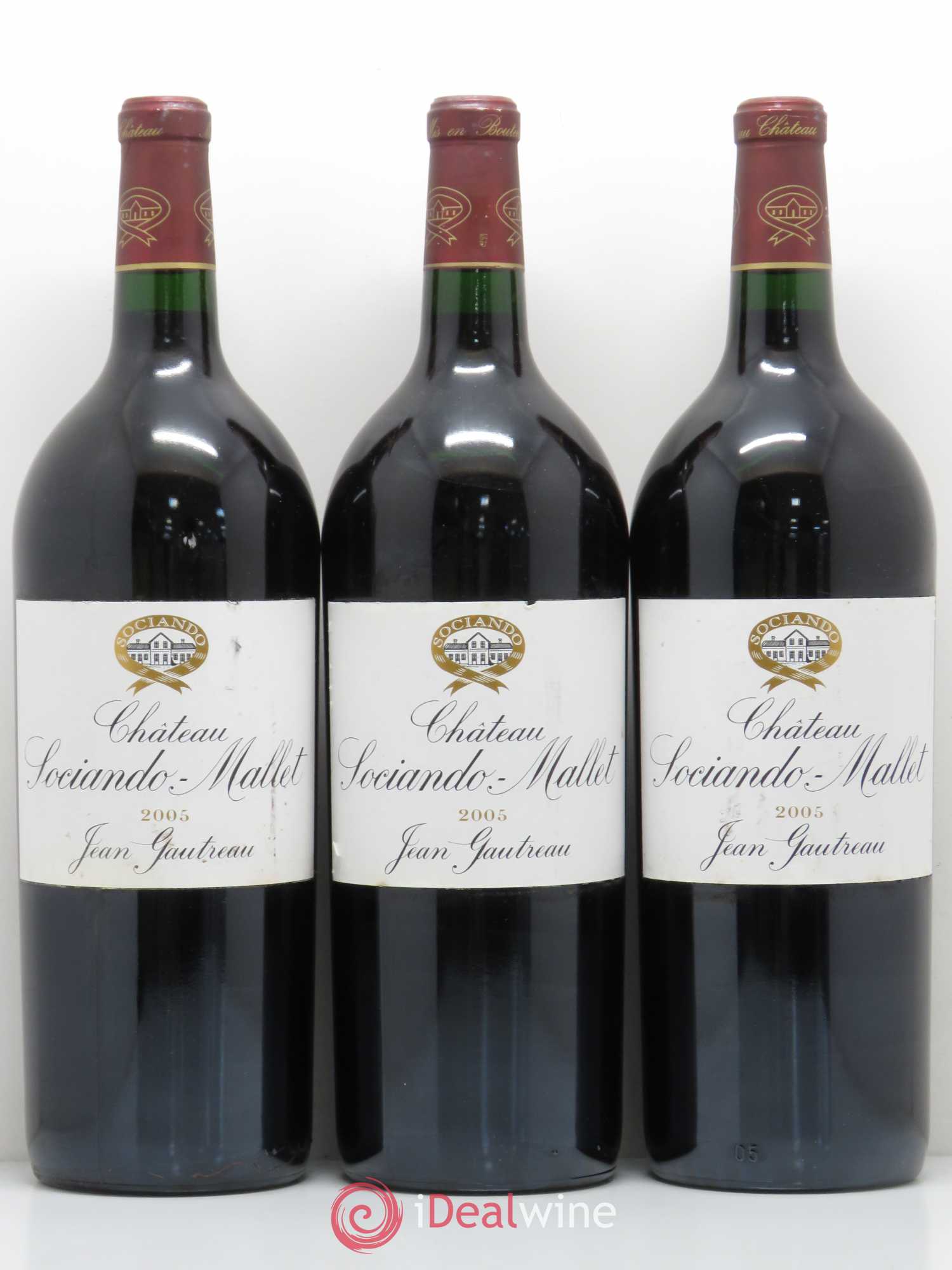 Château Sociando Mallet 2005 - Lot de 3 magnums - 0