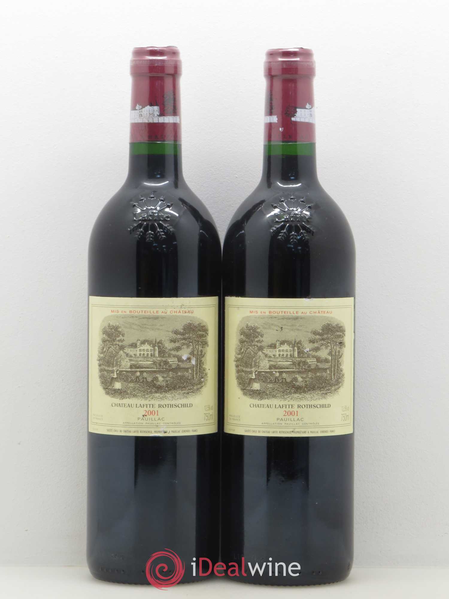 Château Lafite Rothschild 1er Grand Cru Classé 2001 - Lot de 2 bouteilles - 0
