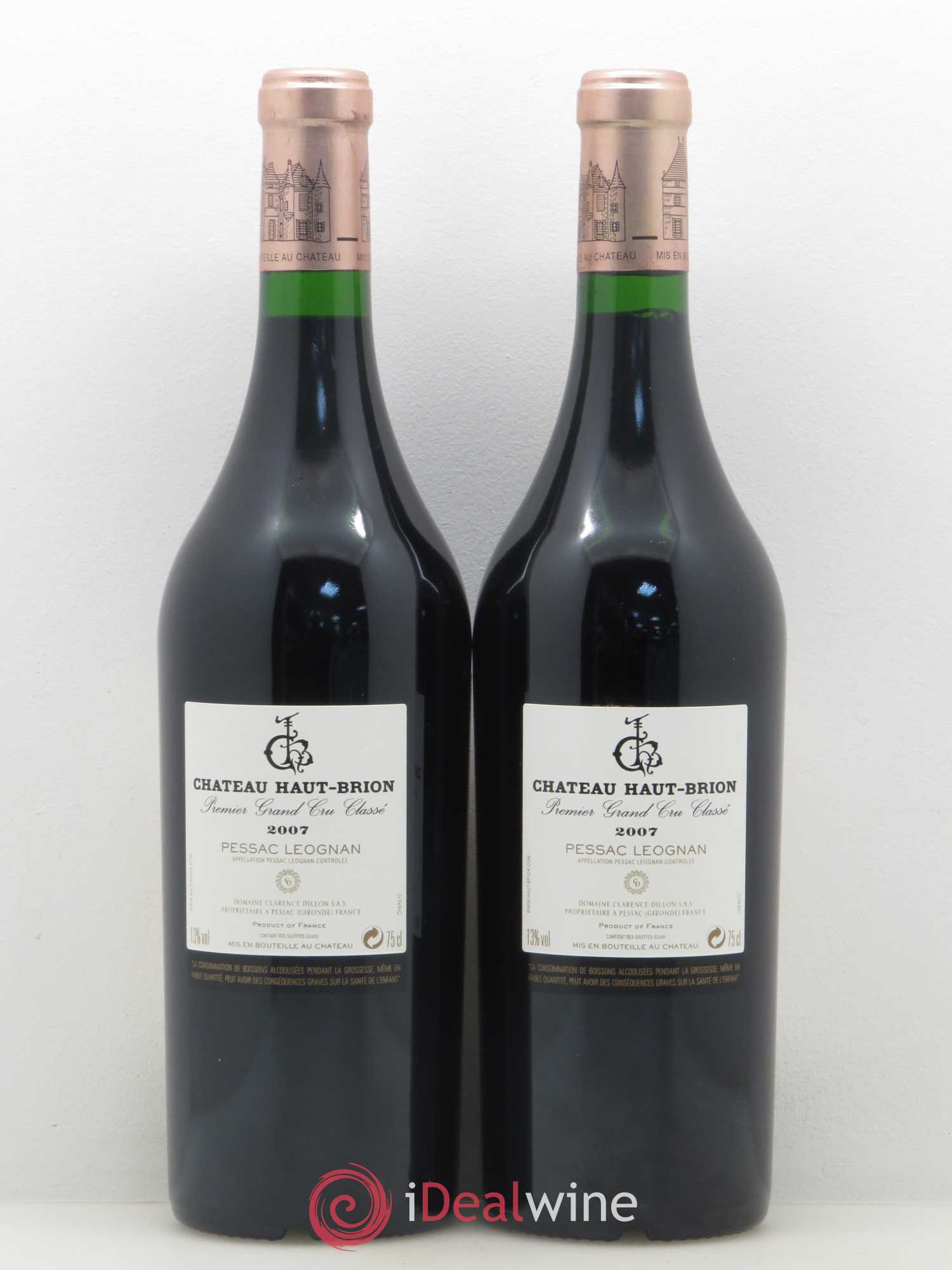 Château Haut Brion 1er Grand Cru Classé 2007 - Lot de 2 bouteilles - 2