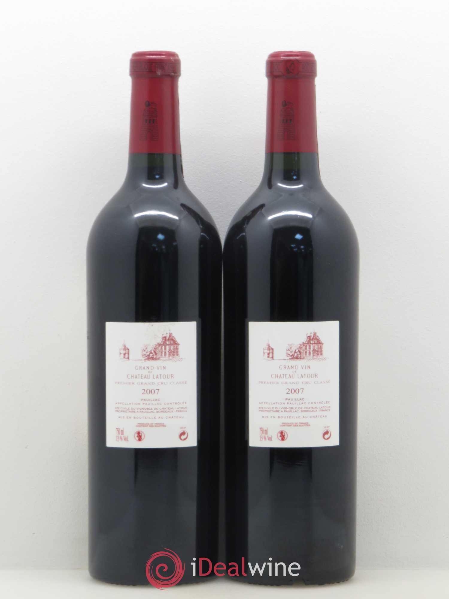 Château Latour 1er Grand Cru Classé 2007 - Lot de 2 bouteilles - 1