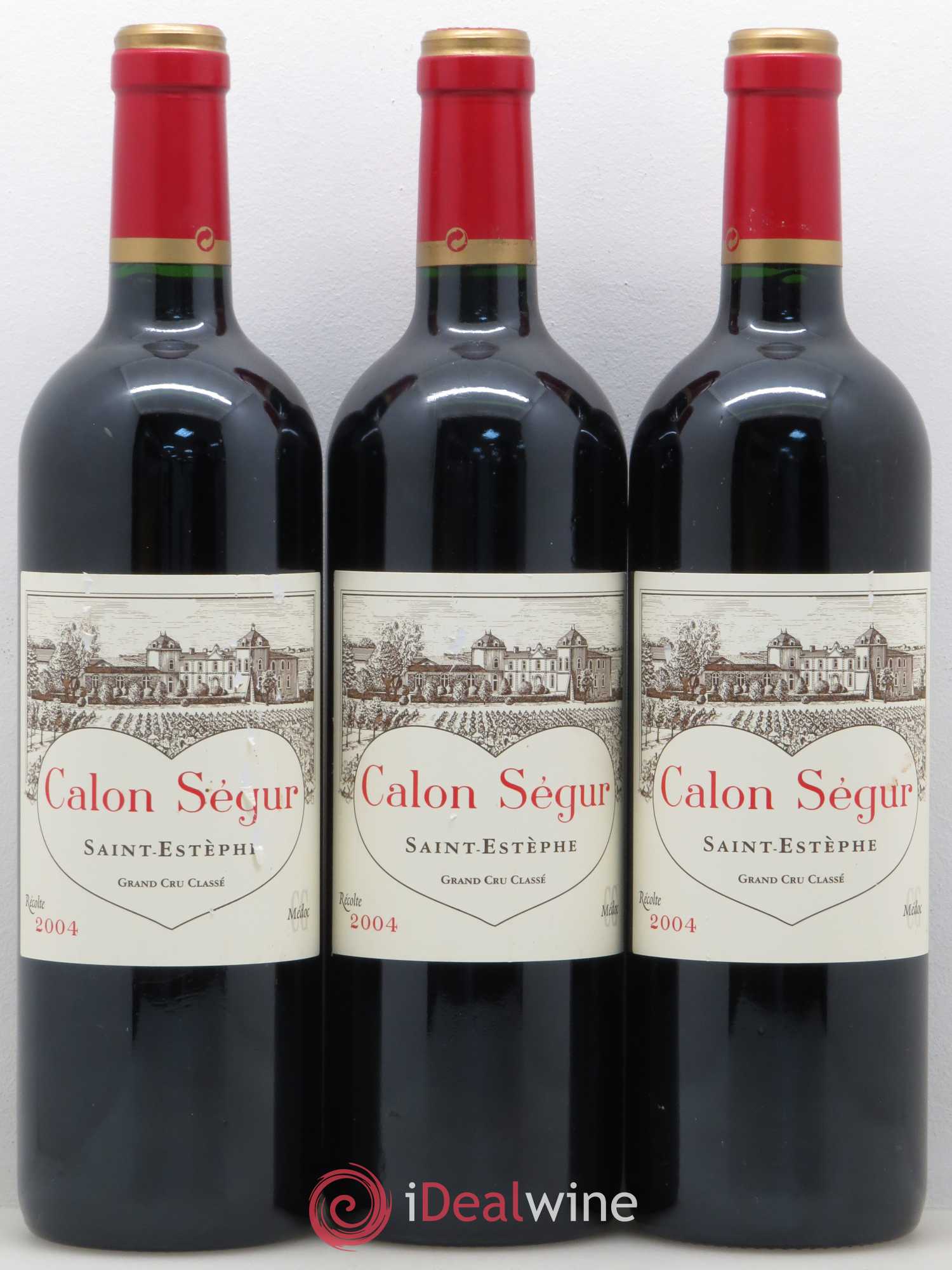 Château Calon Ségur 3ème Grand Cru Classé 2004 - Lot de 3 bouteilles - 0