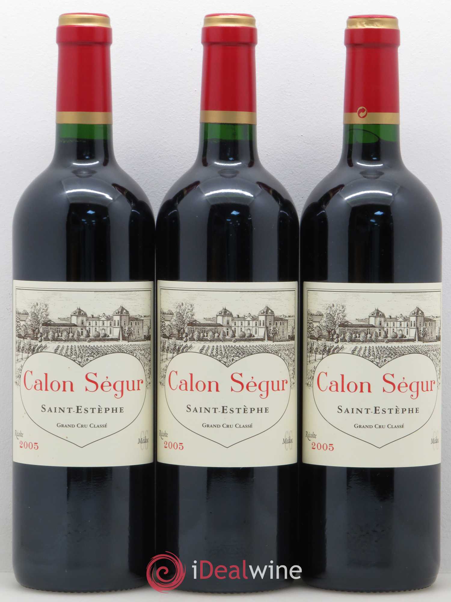 Château Calon Ségur 3ème Grand Cru Classé 2005 - Lot de 3 bouteilles - 0