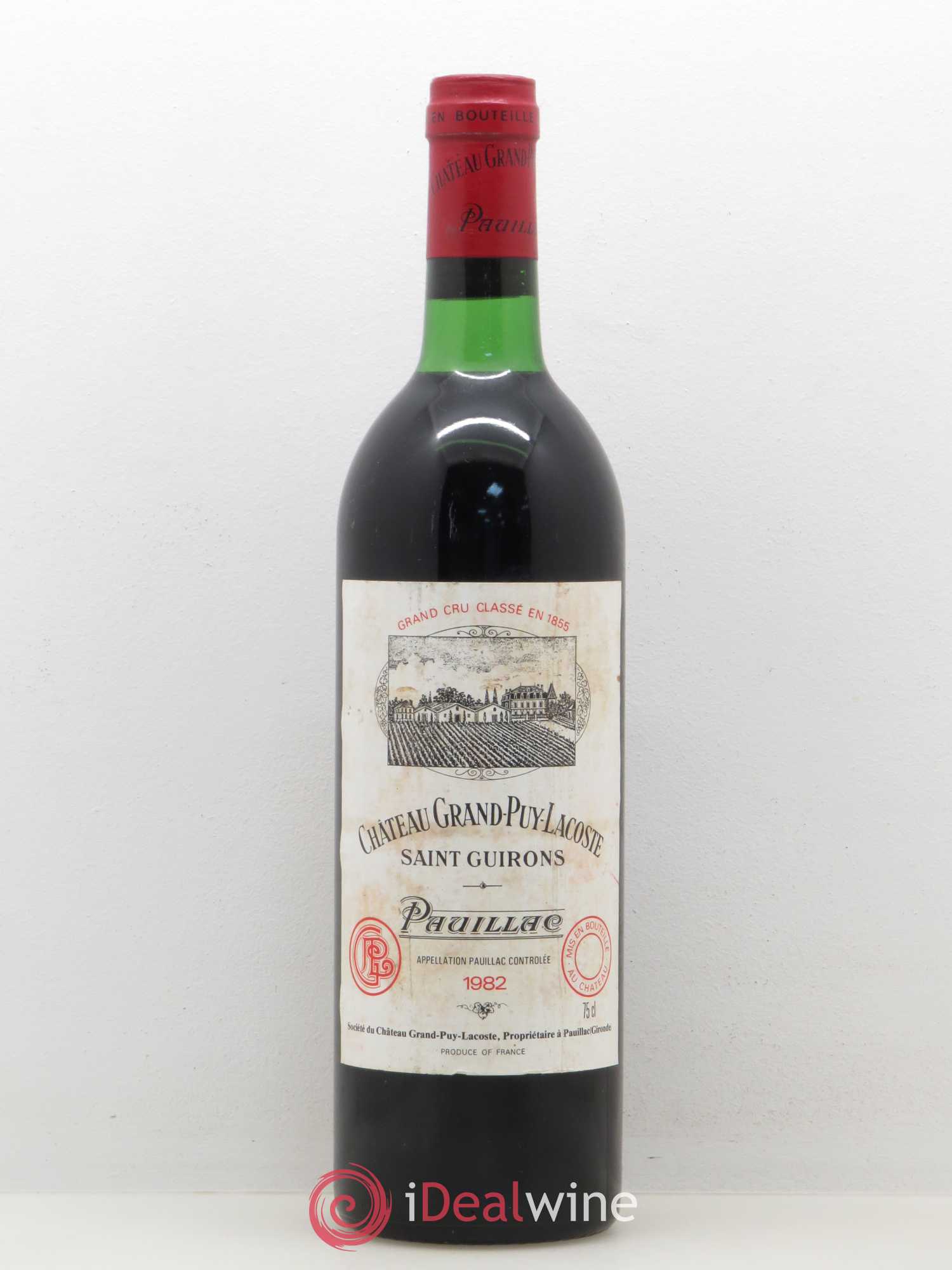 Château Grand Puy Lacoste 5ème Grand Cru Classé 1982 - Lot de 1 bouteille - 0