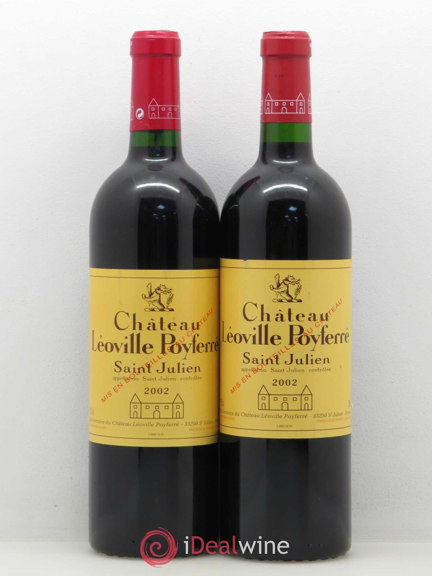 Château Léoville Poyferré 2ème Grand Cru Classé 2002 - Lot de 2 bouteilles - 0