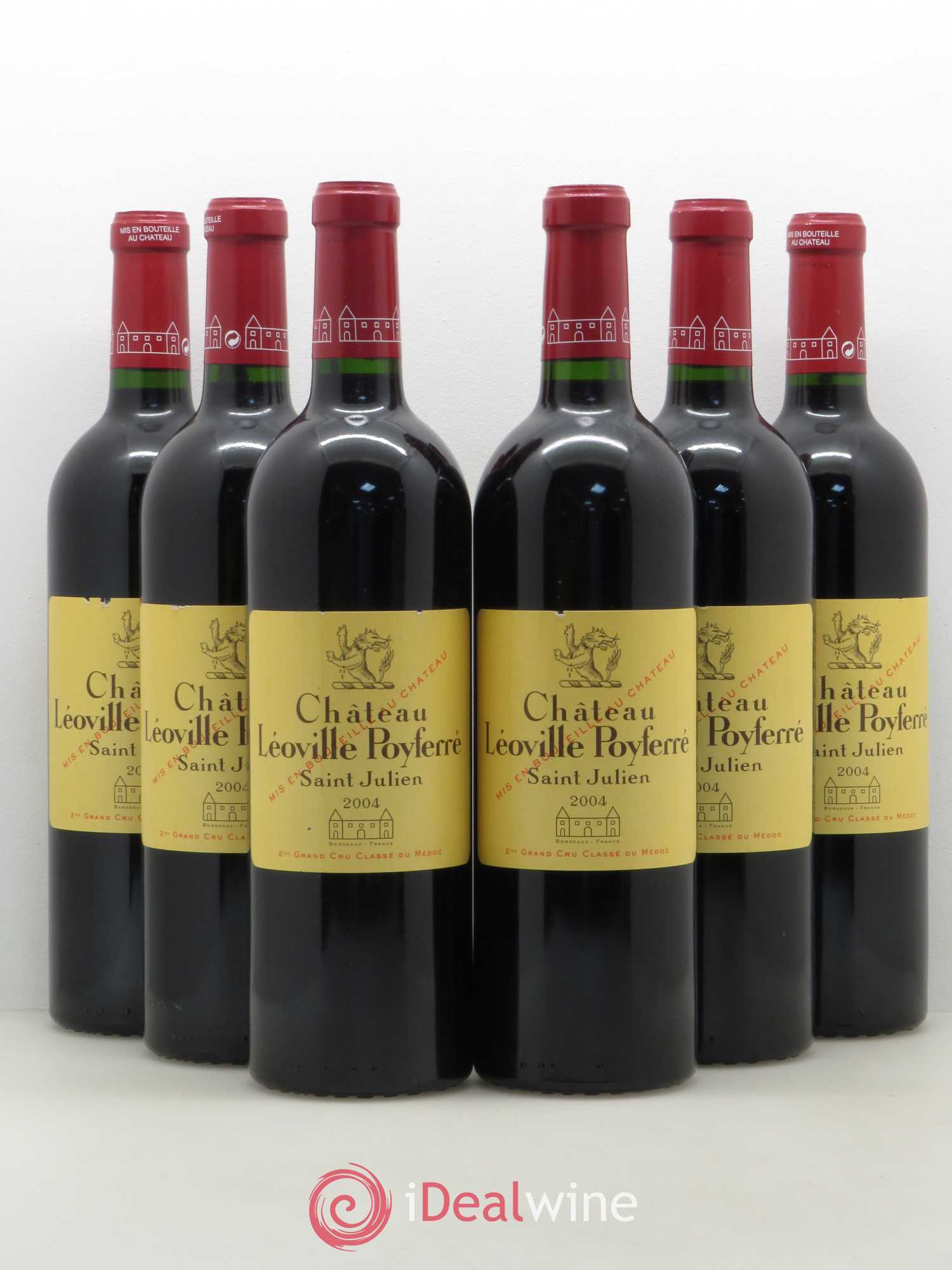Château Léoville Poyferré 2ème Grand Cru Classé 2004 - Lot de 6 bouteilles - 0