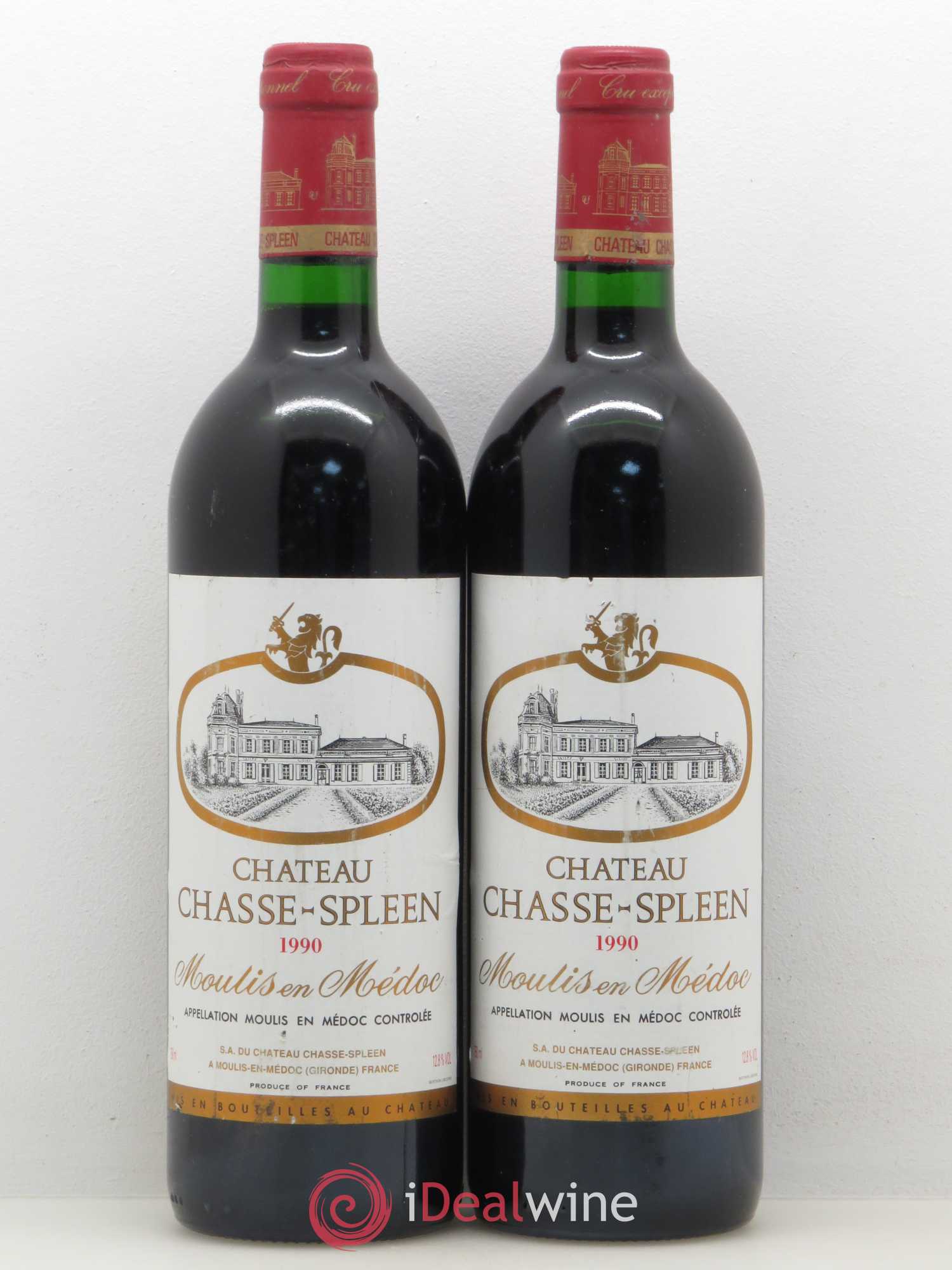Château Chasse Spleen 1990 - Lot de 2 bouteilles - 0
