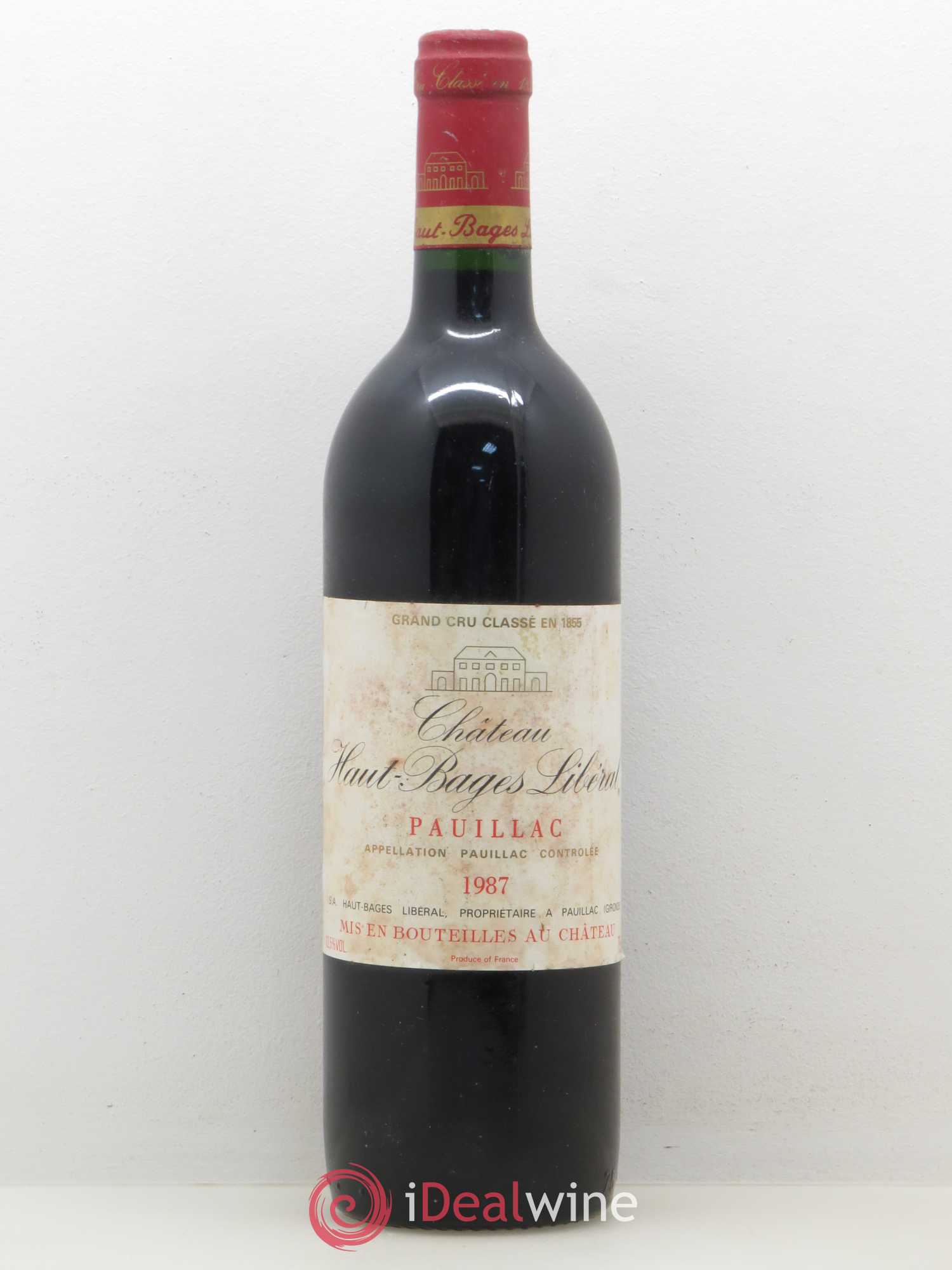 Château Haut Bages Libéral 5ème Grand Cru Classé 1987 - Lot de 1 bouteille - 0