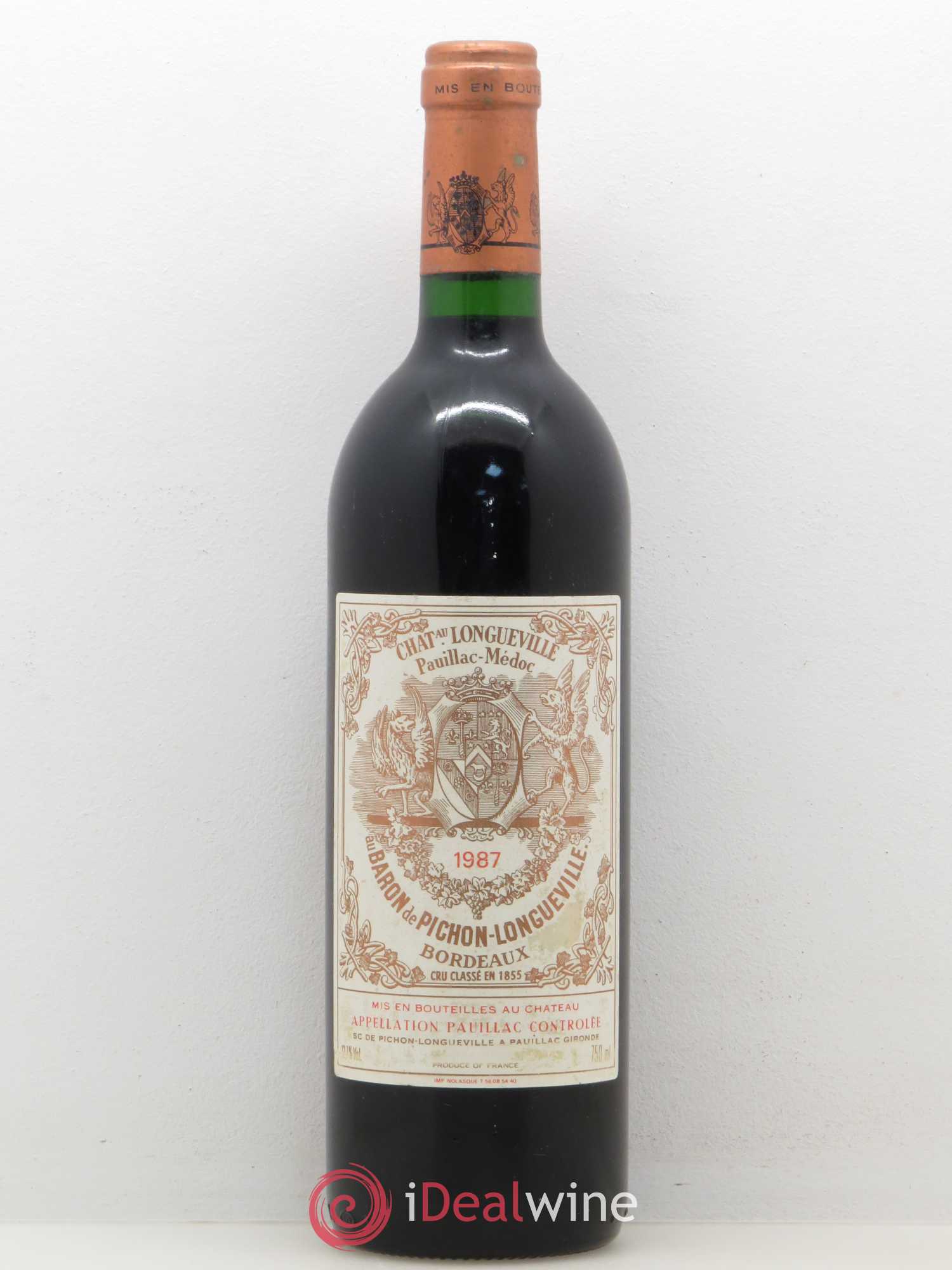 Pichon Longueville Baron 2ème Grand Cru Classé 1987 - Lot de 1 bouteille - 0