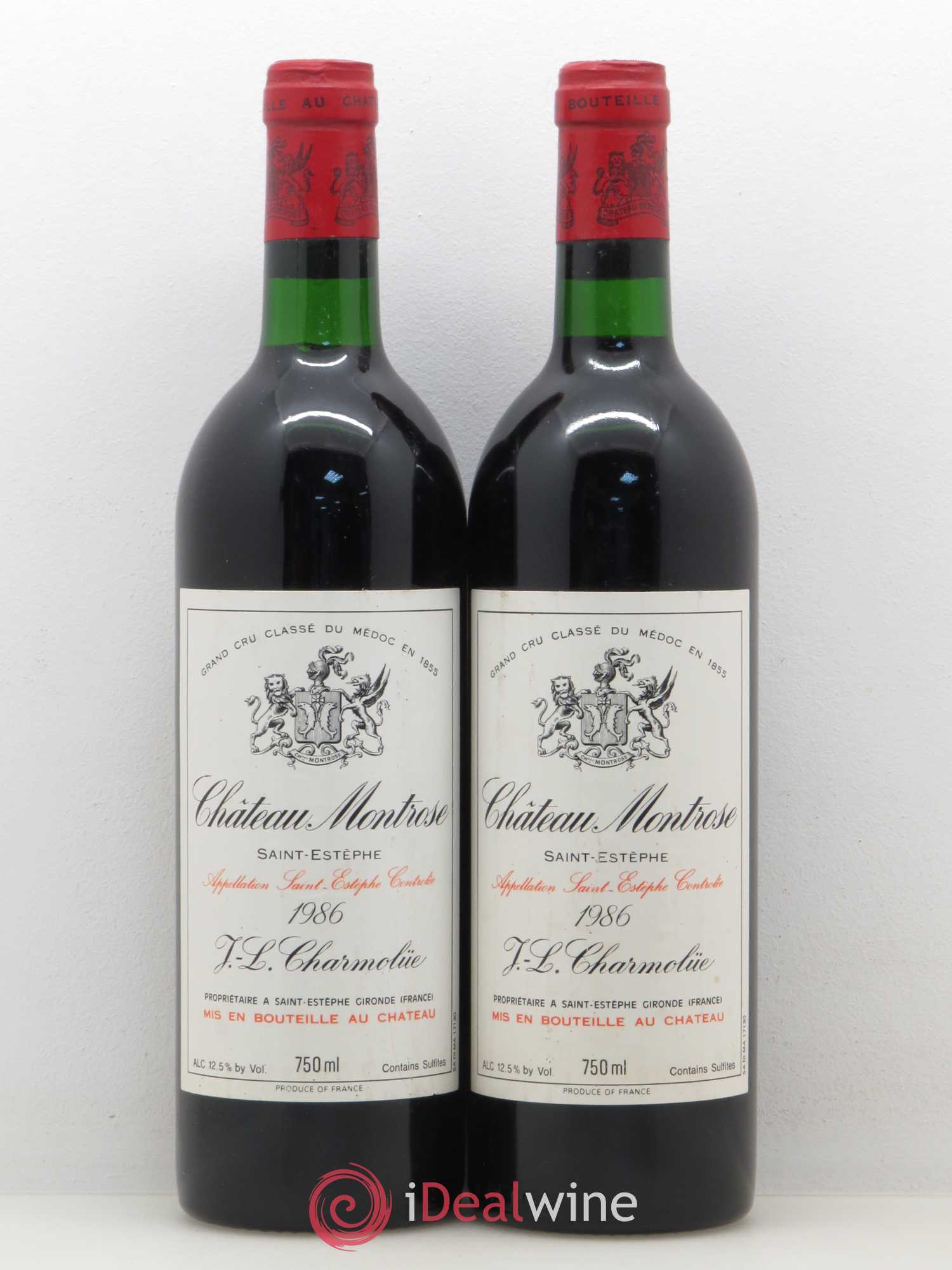 Château Montrose 2ème Grand Cru Classé 1986 - Lot de 2 bouteilles - 0