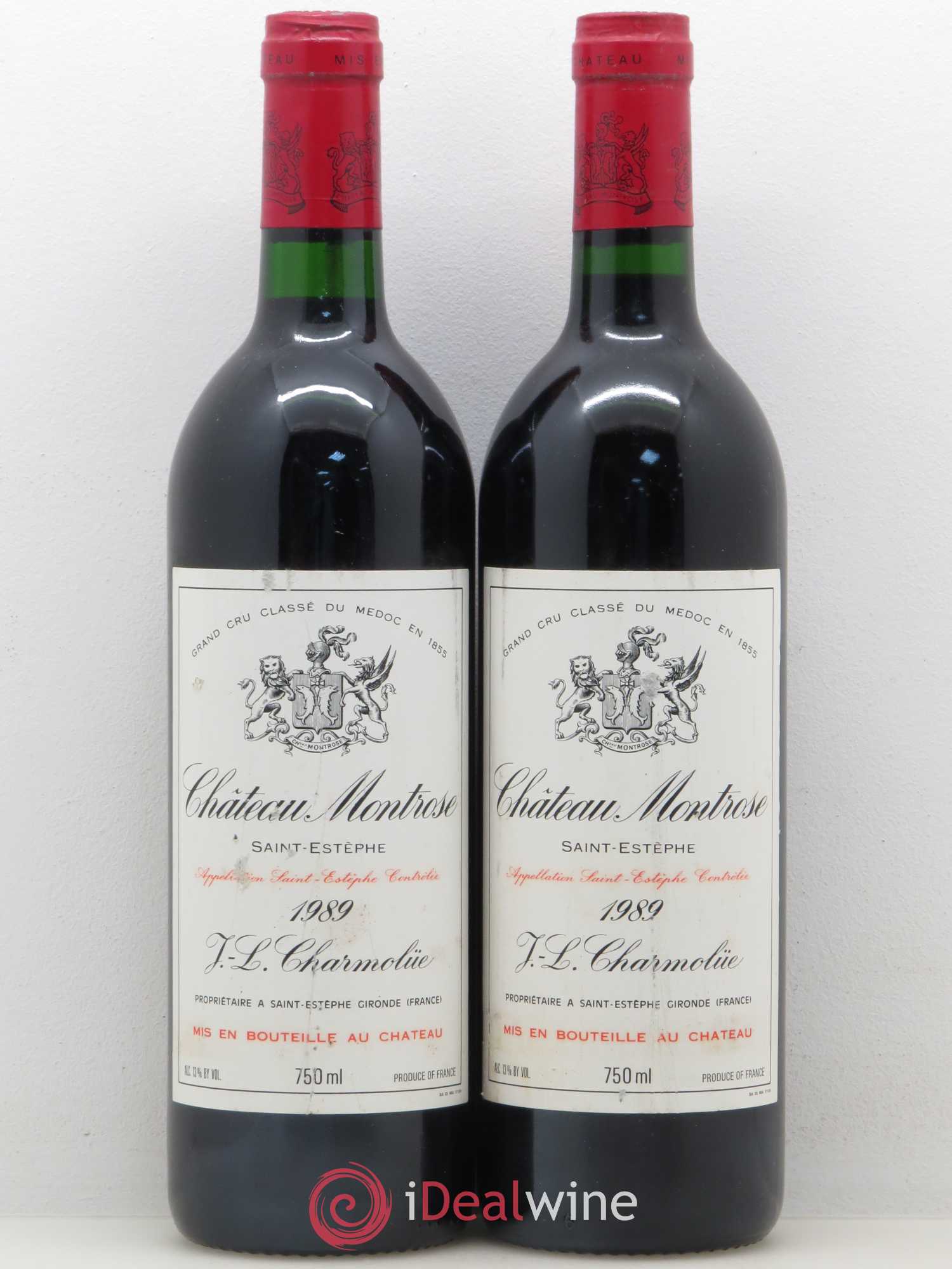 Château Montrose 2ème Grand Cru Classé 1989 - Lot de 2 bouteilles - 0