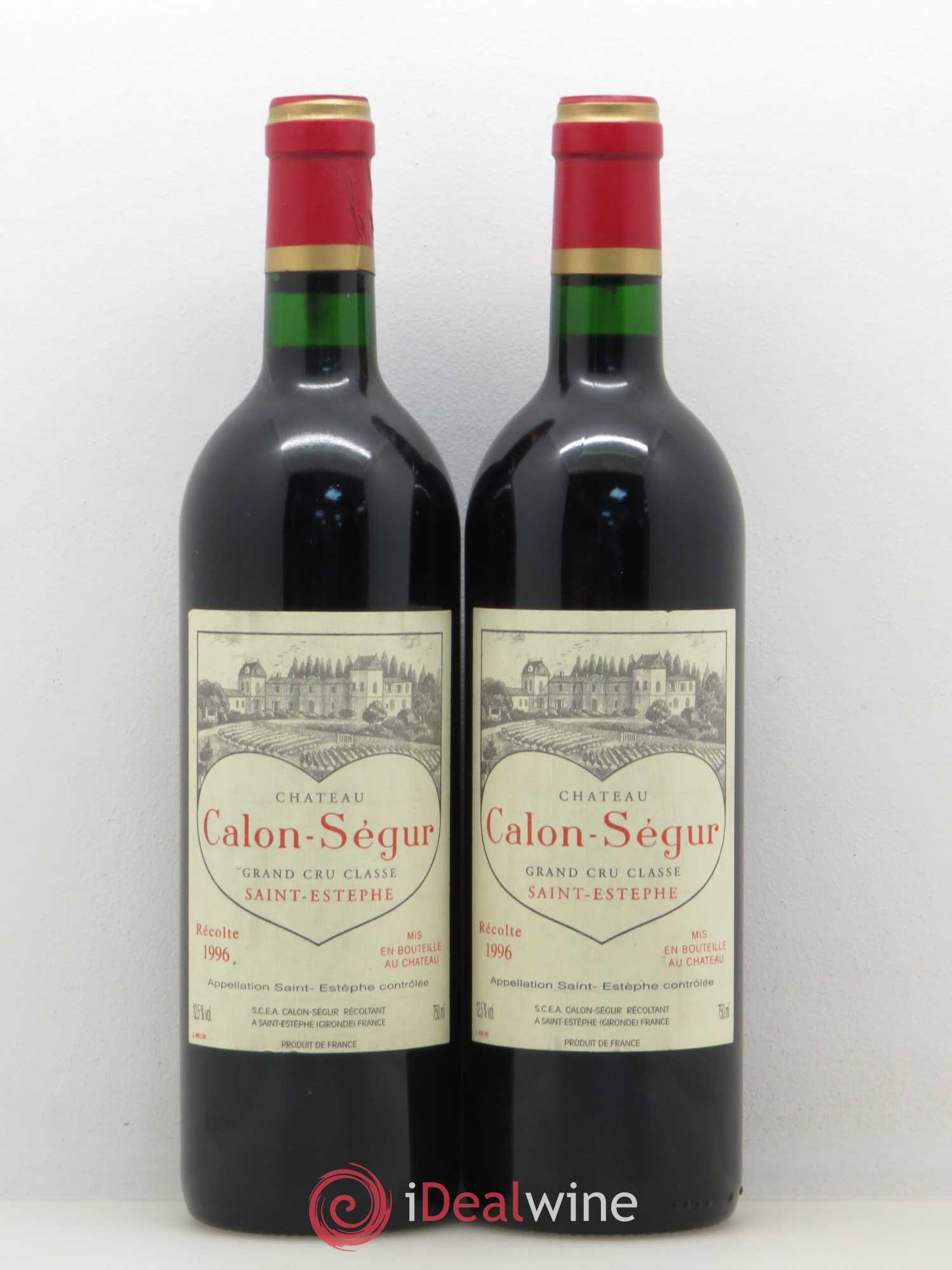 Château Calon Ségur 3ème Grand Cru Classé 1996 - Lot de 2 bouteilles - 0