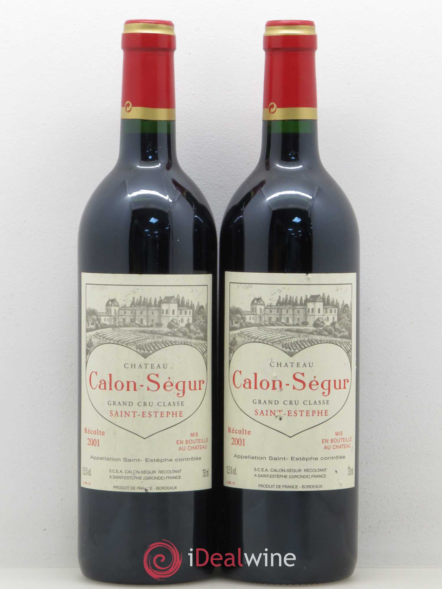 Château Calon Ségur 3ème Grand Cru Classé 2001 - Lot de 2 bouteilles - 0