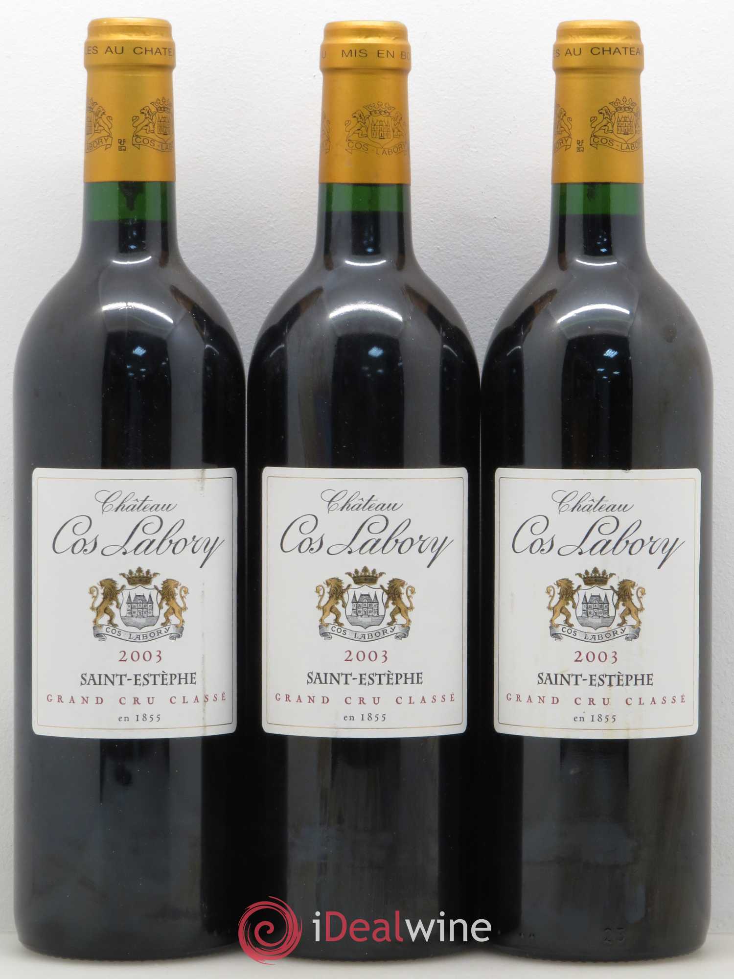 Château Cos Labory 5ème Grand Cru Classé 2003 - Lot de 5 bouteilles - 1