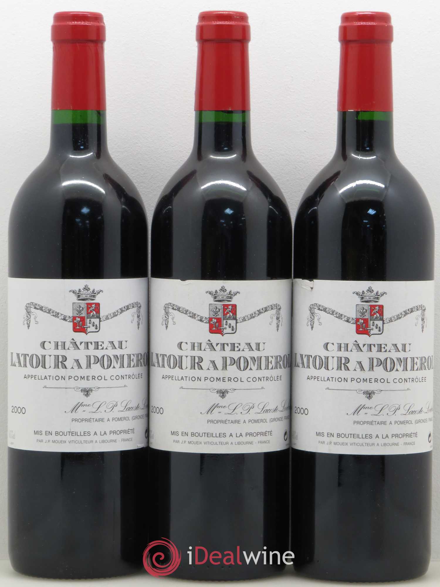 Château Latour à Pomerol 2000 - Lot de 3 bouteilles - 0