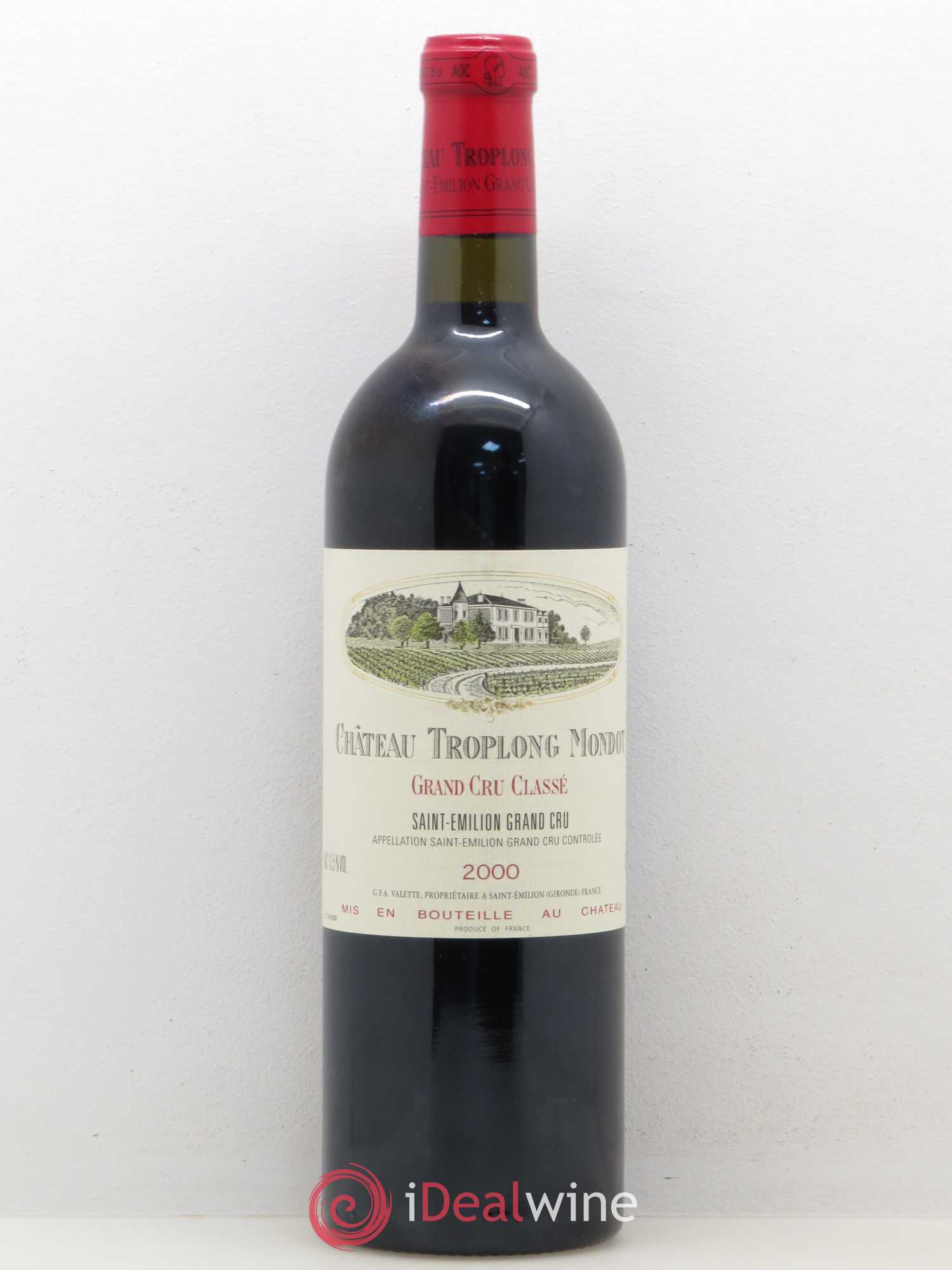 Château Troplong Mondot 1er Grand Cru Classé B 2000 - Lot de 1 bouteille - 0