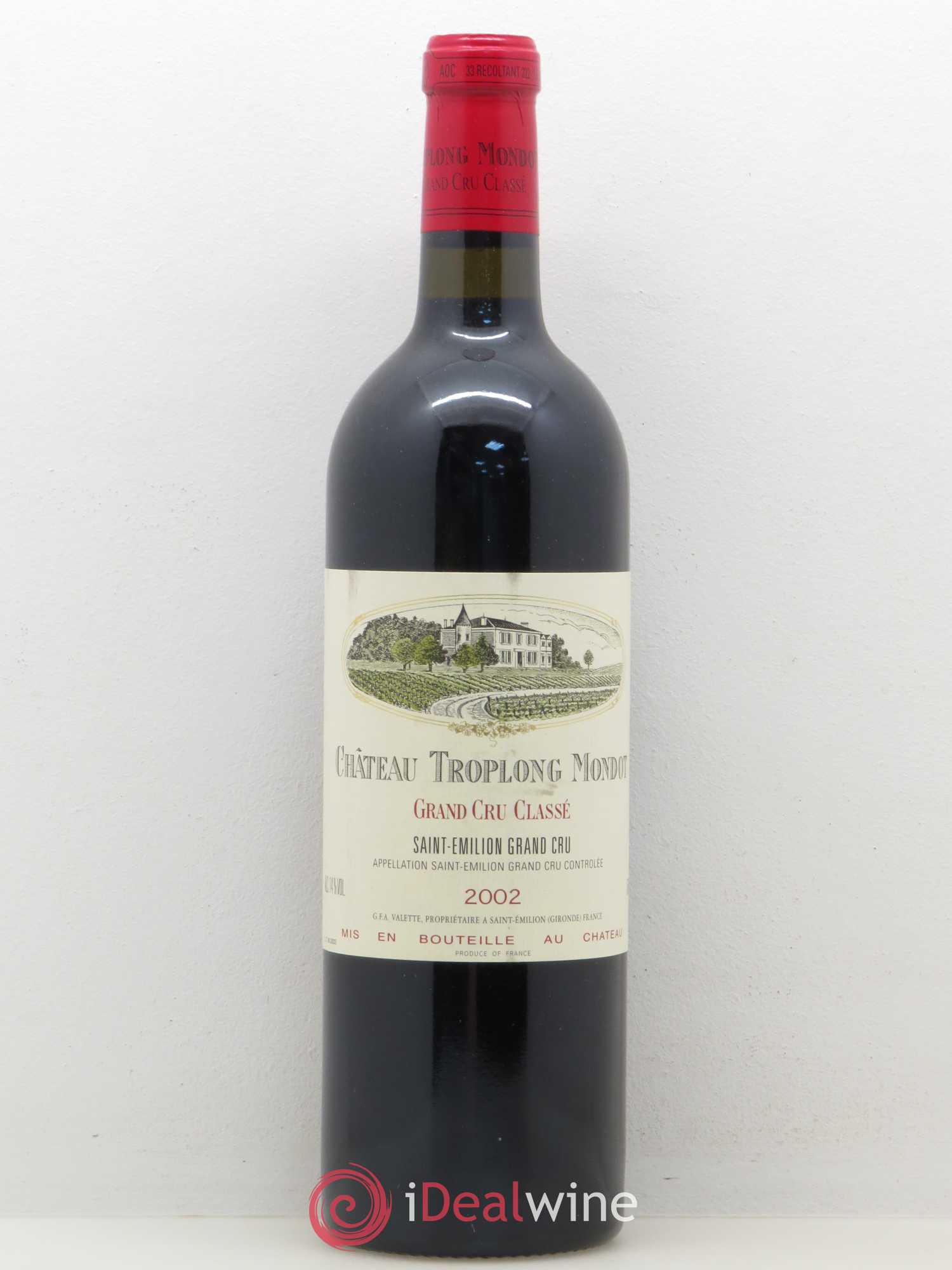 Château Troplong Mondot 1er Grand Cru Classé B 2002 - Lot de 1 bouteille - 0
