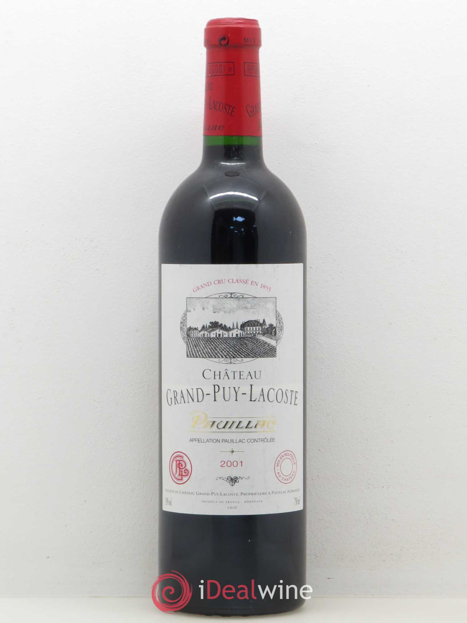 Château Grand Puy Lacoste 5ème Grand Cru Classé 2001 - Lot de 1 bouteille - 0