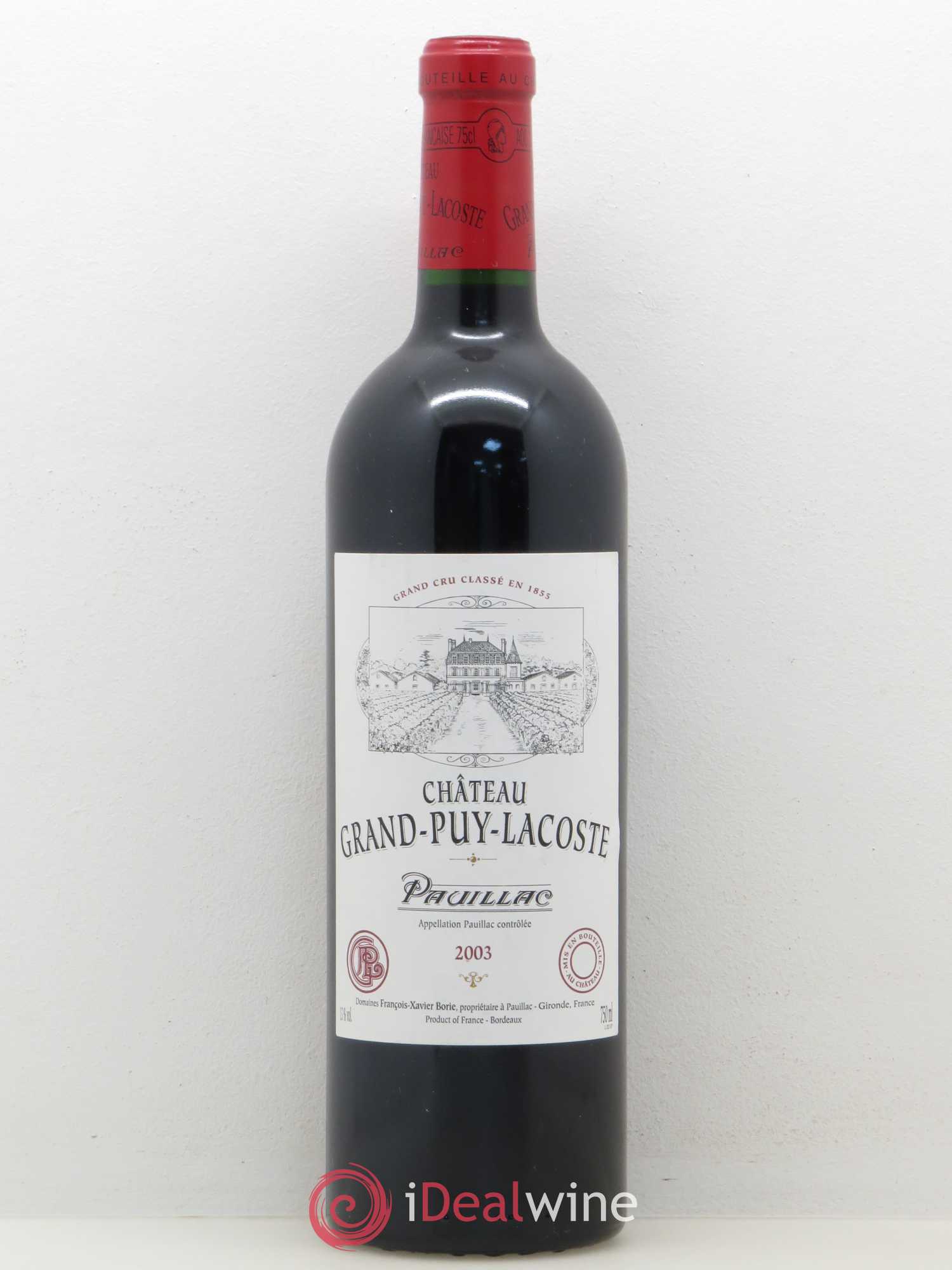 Château Grand Puy Lacoste 5ème Grand Cru Classé 2003 - Lot de 1 bouteille - 0