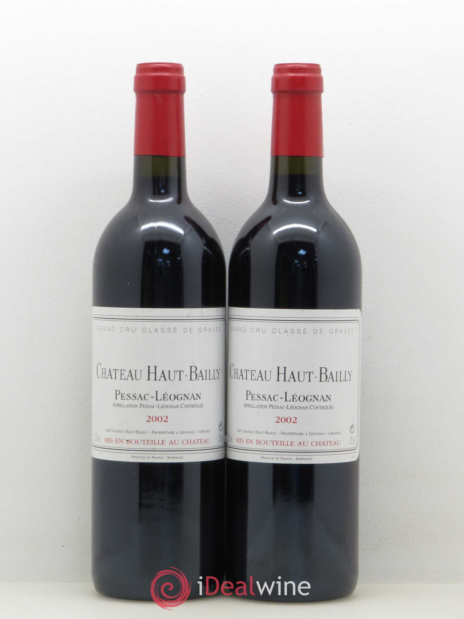 Château Haut-Bailly Cru Classé de Graves 2002 - Lot de 2 bouteilles - 0