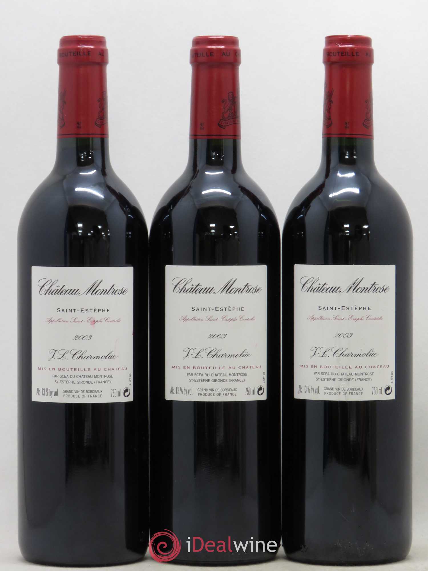 Château Montrose 2ème Grand Cru Classé 2003 - Lot de 3 bouteilles - 1