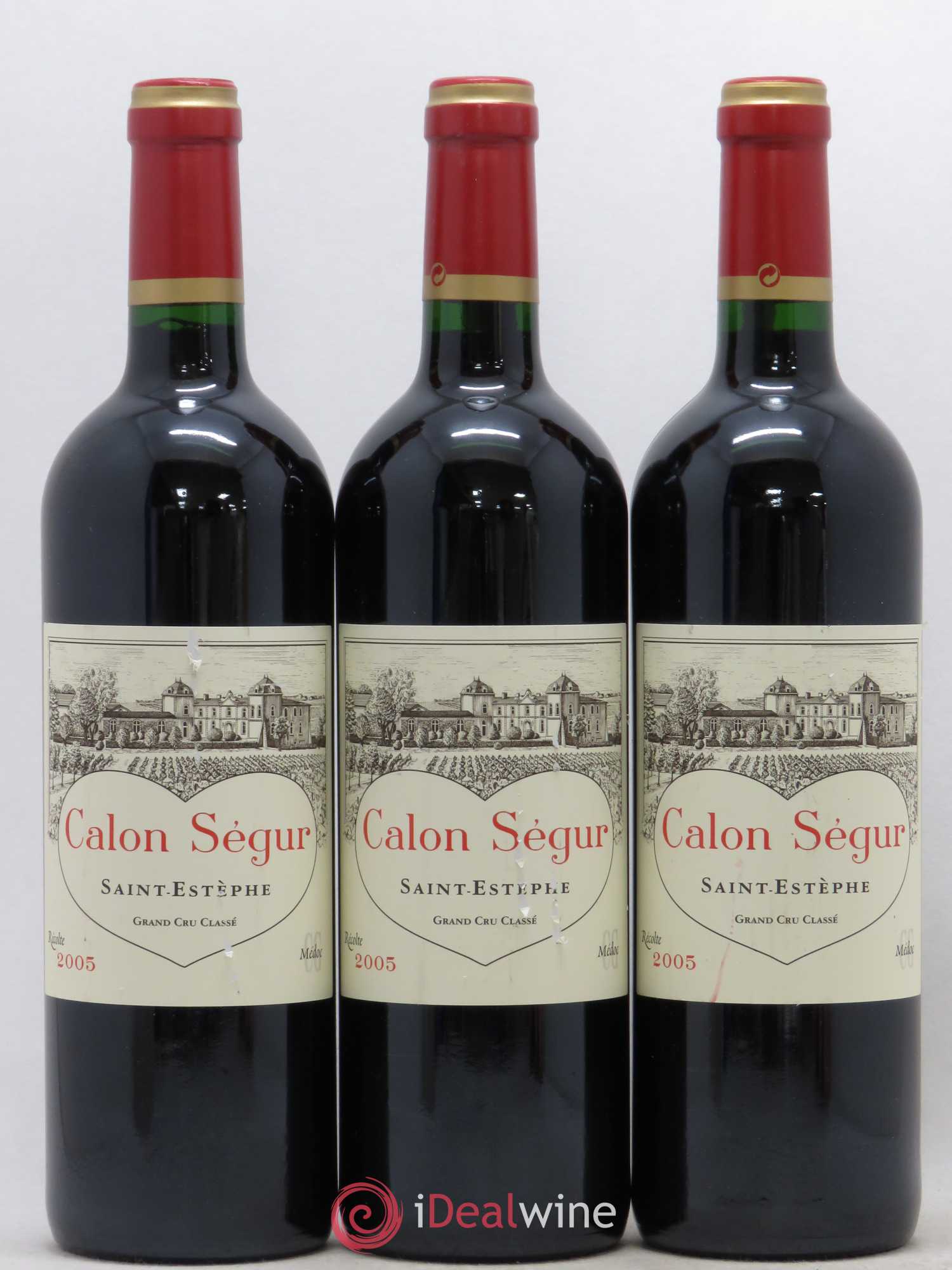 Château Calon Ségur 3ème Grand Cru Classé 2005 - Lot de 3 bouteilles - 0