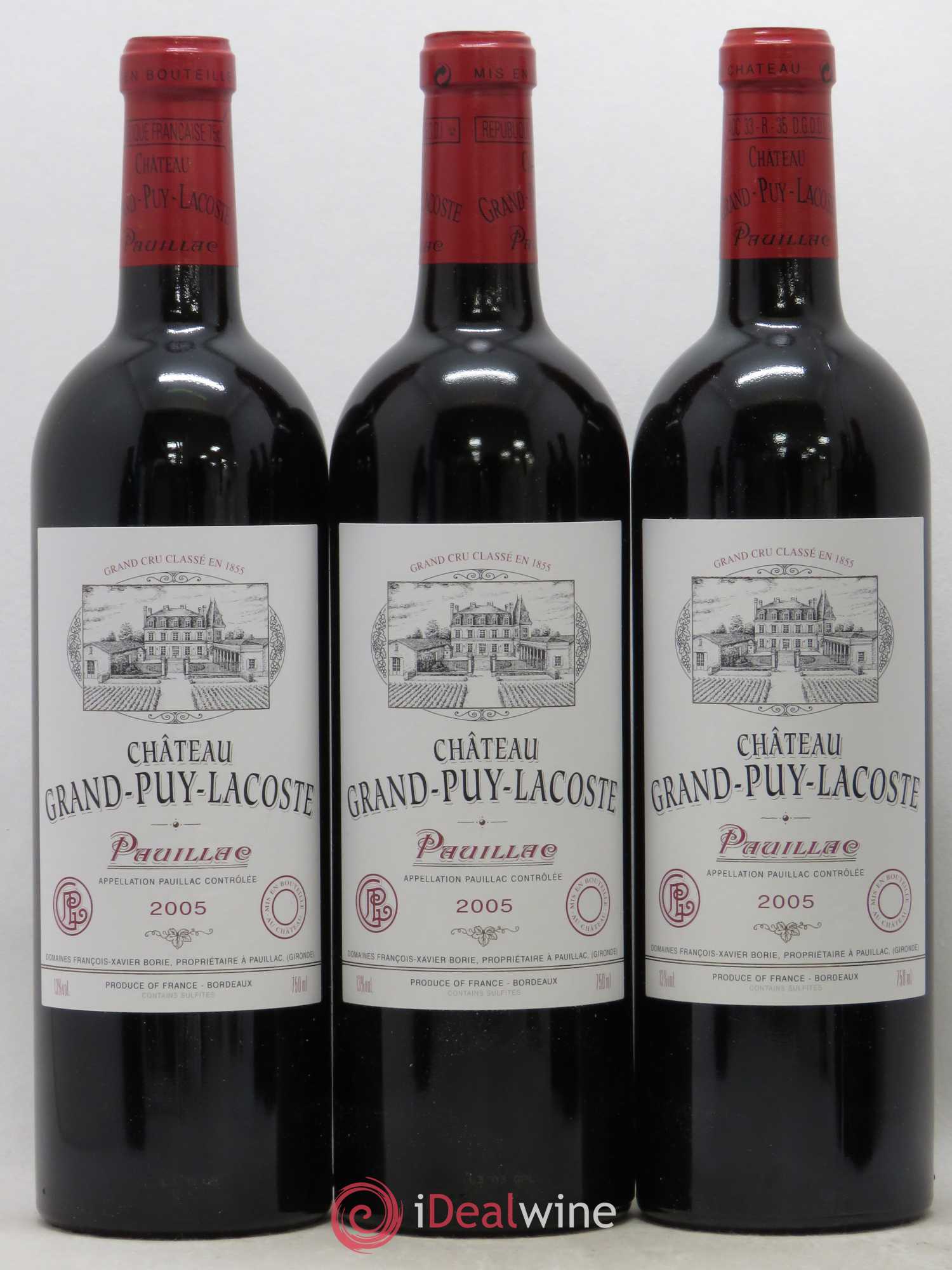 Château Grand Puy Lacoste 5ème Grand Cru Classé 2005 - Lot de 6 bouteilles - 1