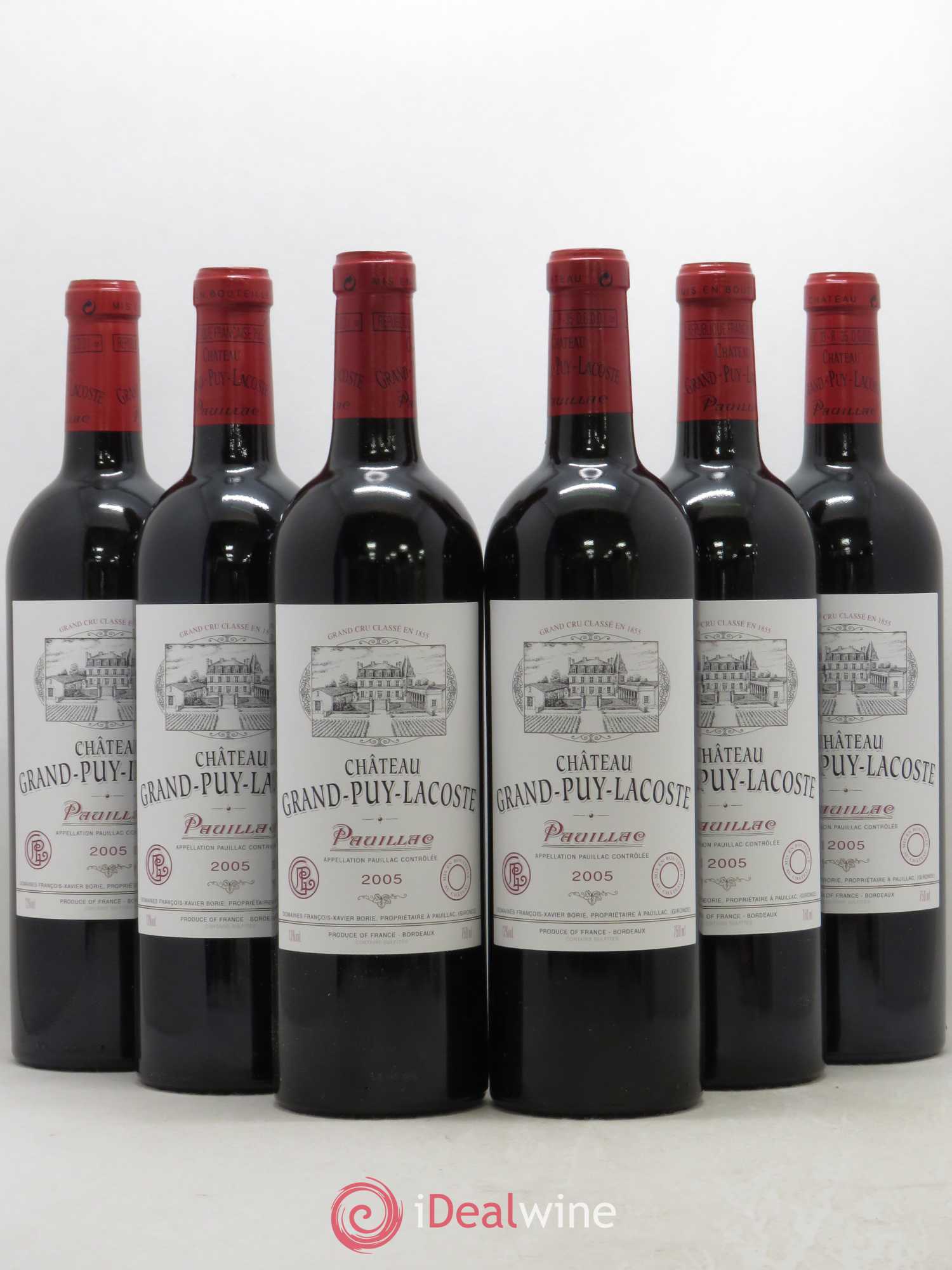 Château Grand Puy Lacoste 5ème Grand Cru Classé 2005 - Lot de 6 bouteilles - 0
