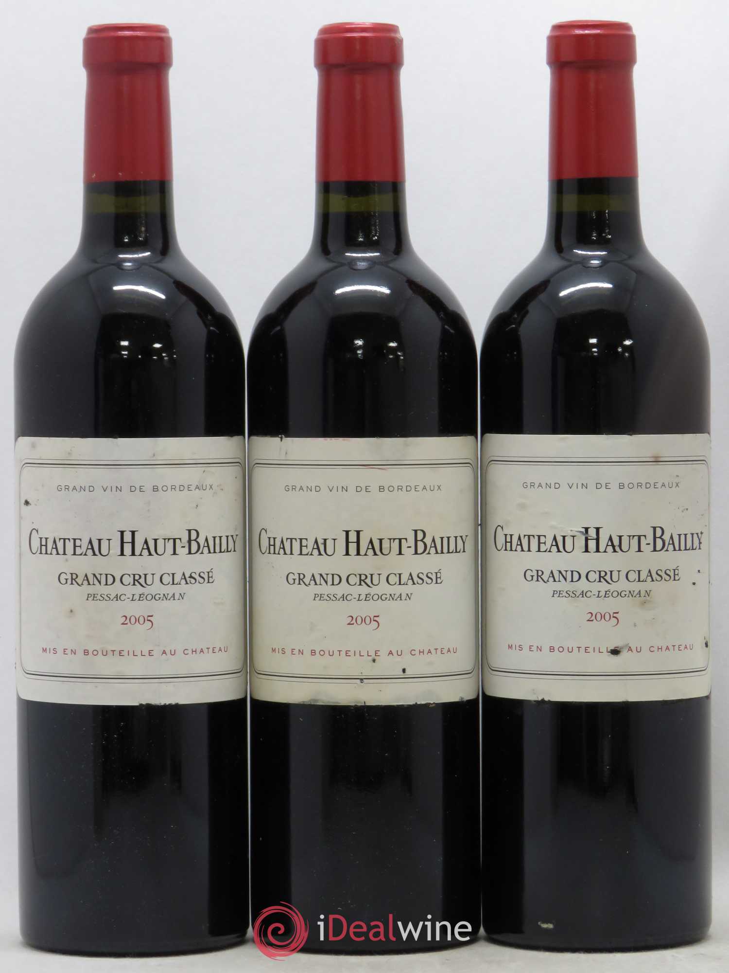 Château Haut-Bailly Cru Classé de Graves 2005 - Lot de 3 bouteilles - 0