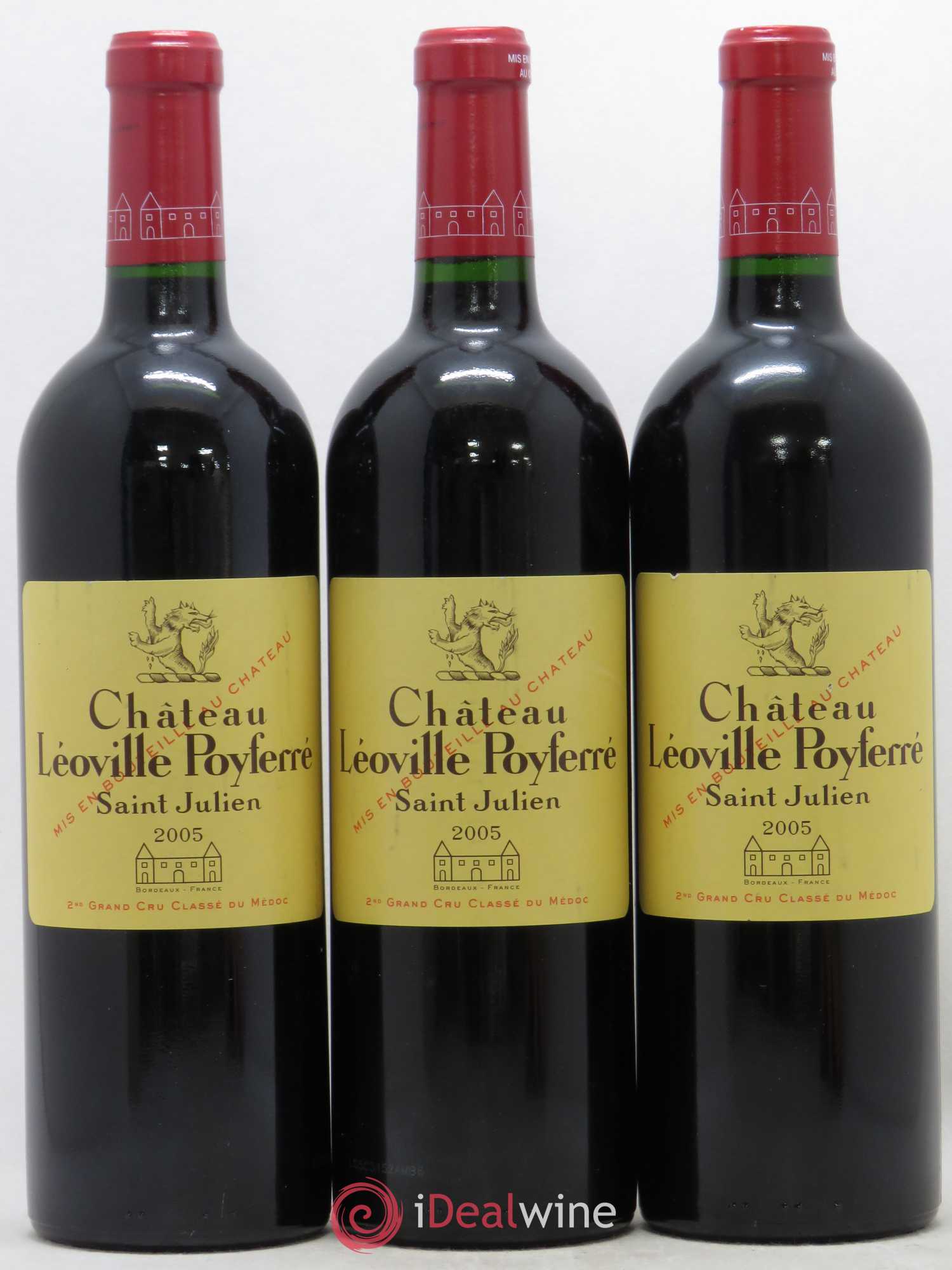 Château Léoville Poyferré 2ème Grand Cru Classé 2005 - Lot de 3 bouteilles - 0
