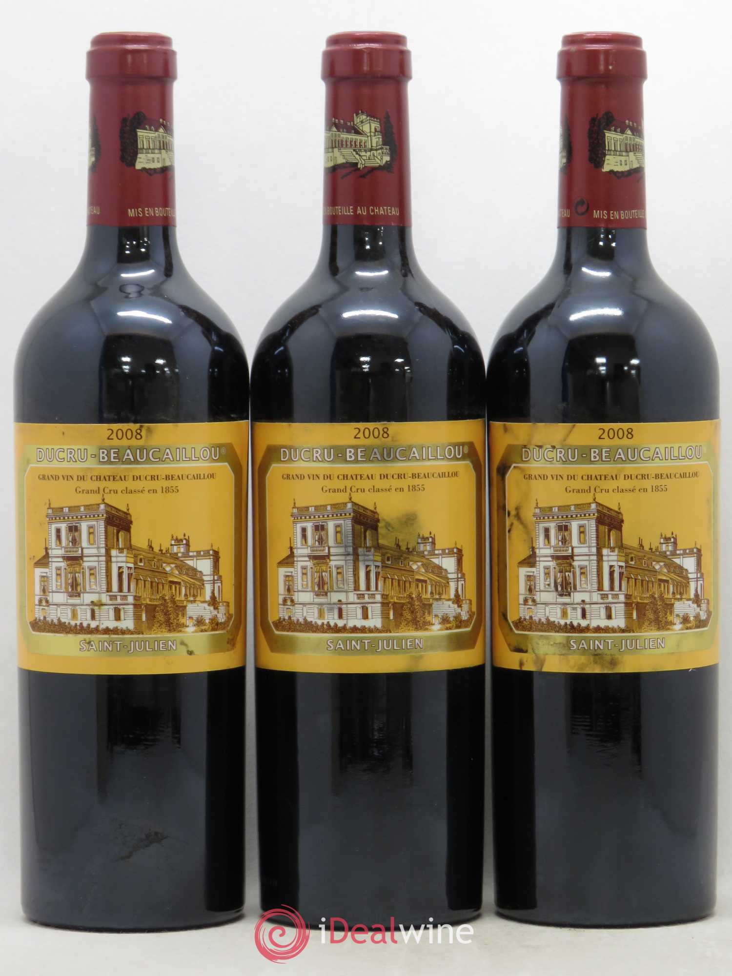 Château Ducru Beaucaillou 2ème Grand Cru Classé 2008 - Lot de 3 bouteilles - 0