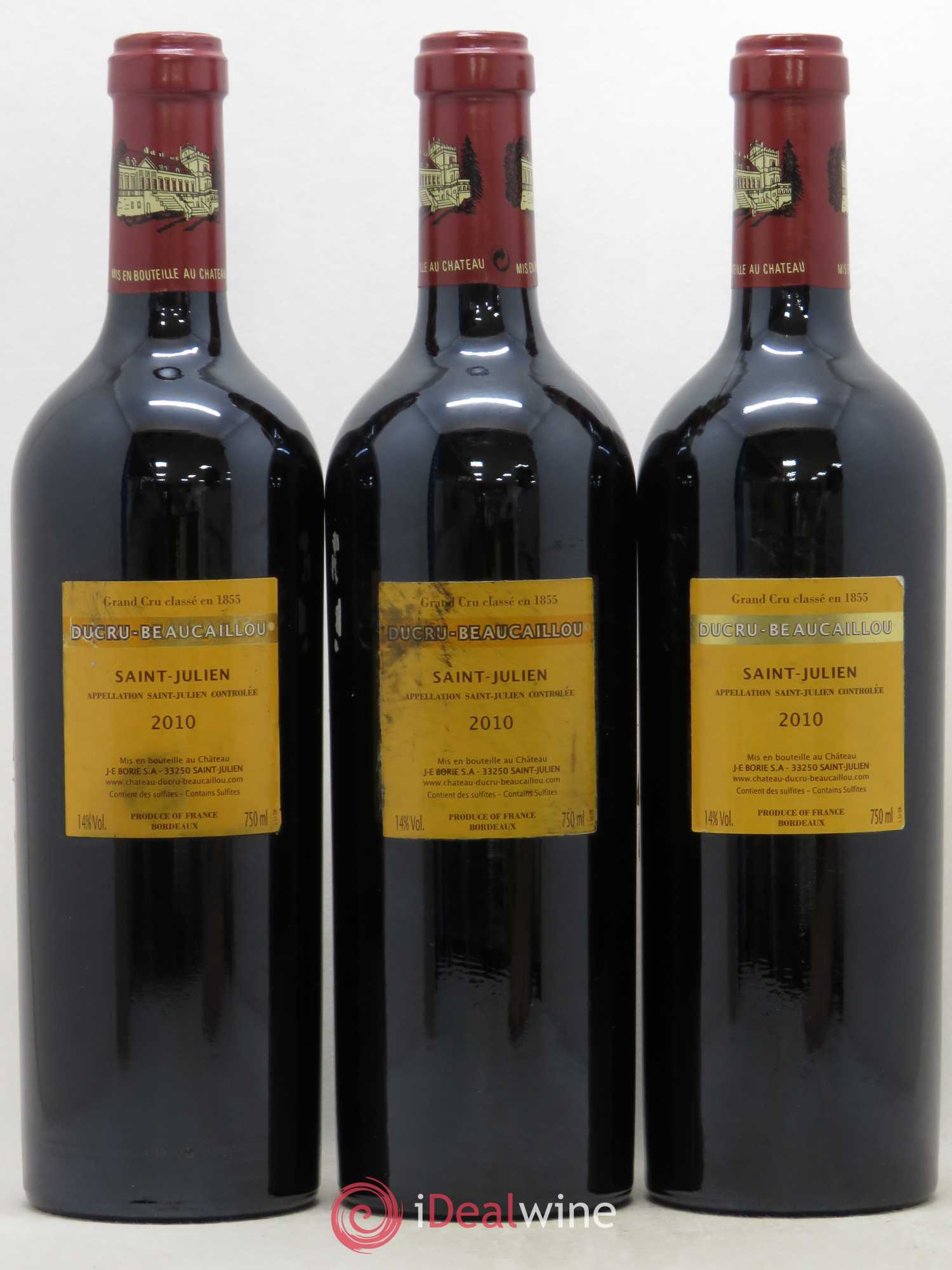 Château Ducru Beaucaillou 2ème Grand Cru Classé 2010 - Lot de 3 bouteilles - 1