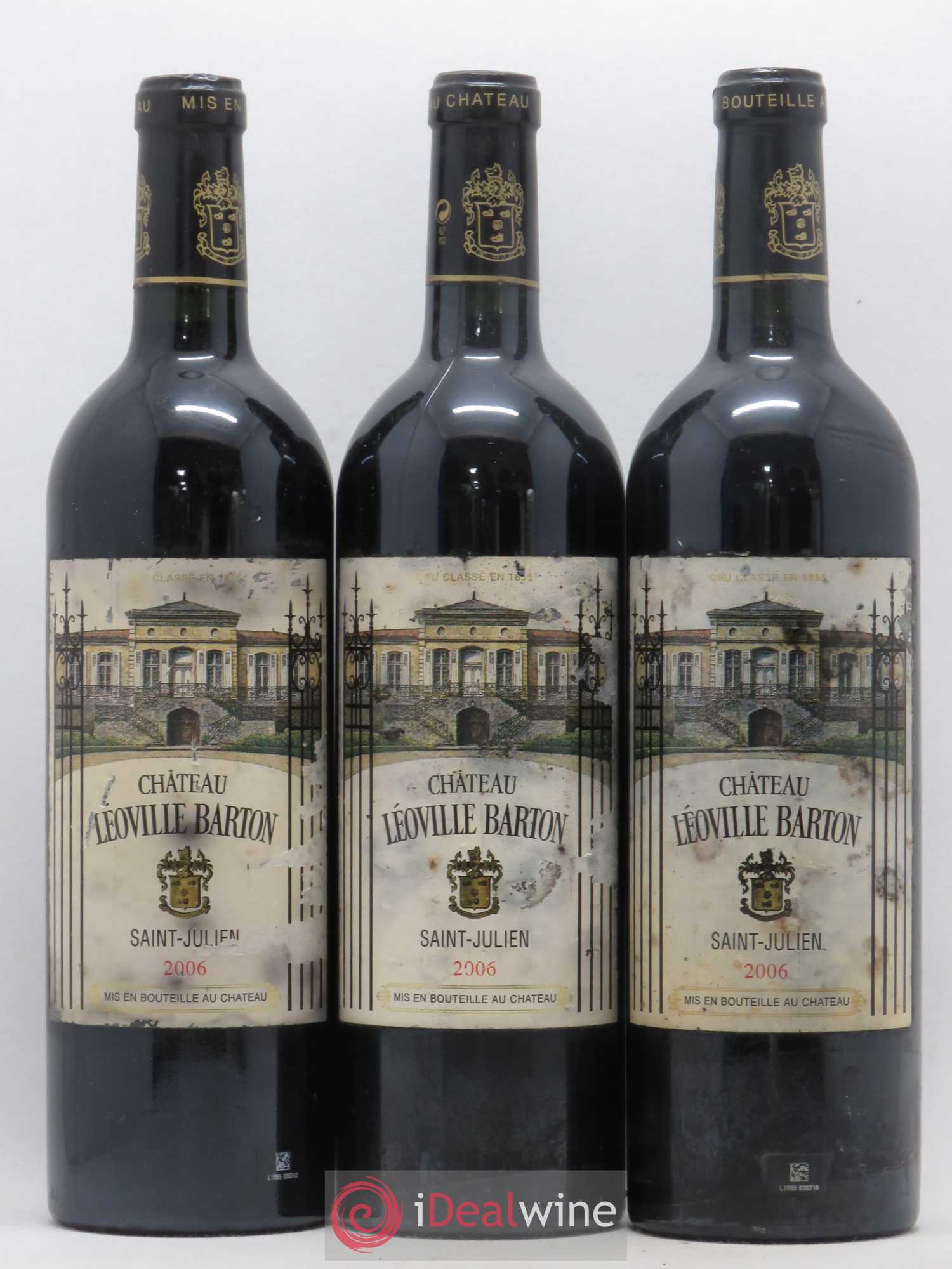 Château Léoville Barton 2ème Grand Cru Classé 2006 - Lot de 3 bouteilles - 0