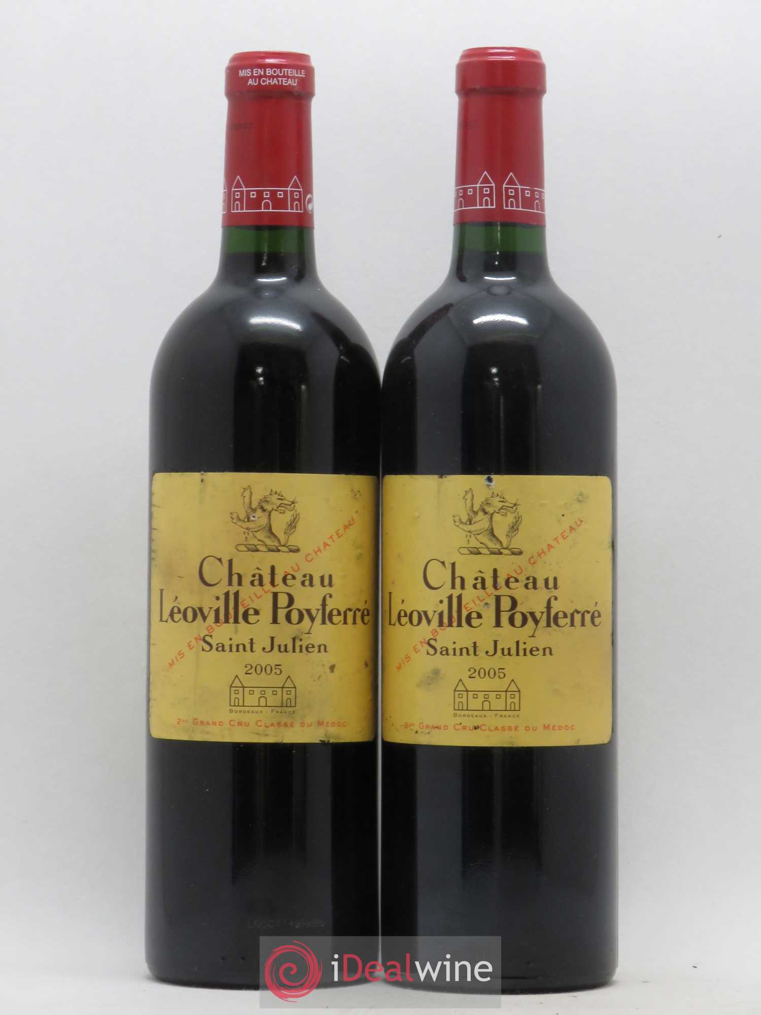 Château Léoville Poyferré 2ème Grand Cru Classé 2005 - Lot de 2 bouteilles - 0