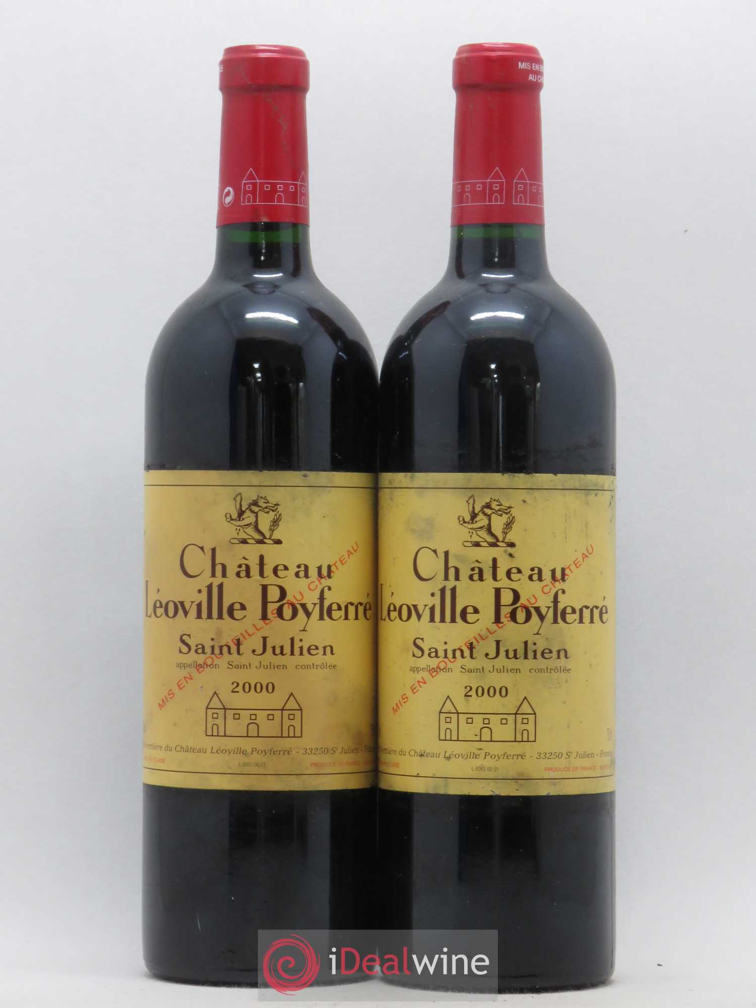 Château Léoville Poyferré 2ème Grand Cru Classé 2000 - Lot de 2 bouteilles - 0