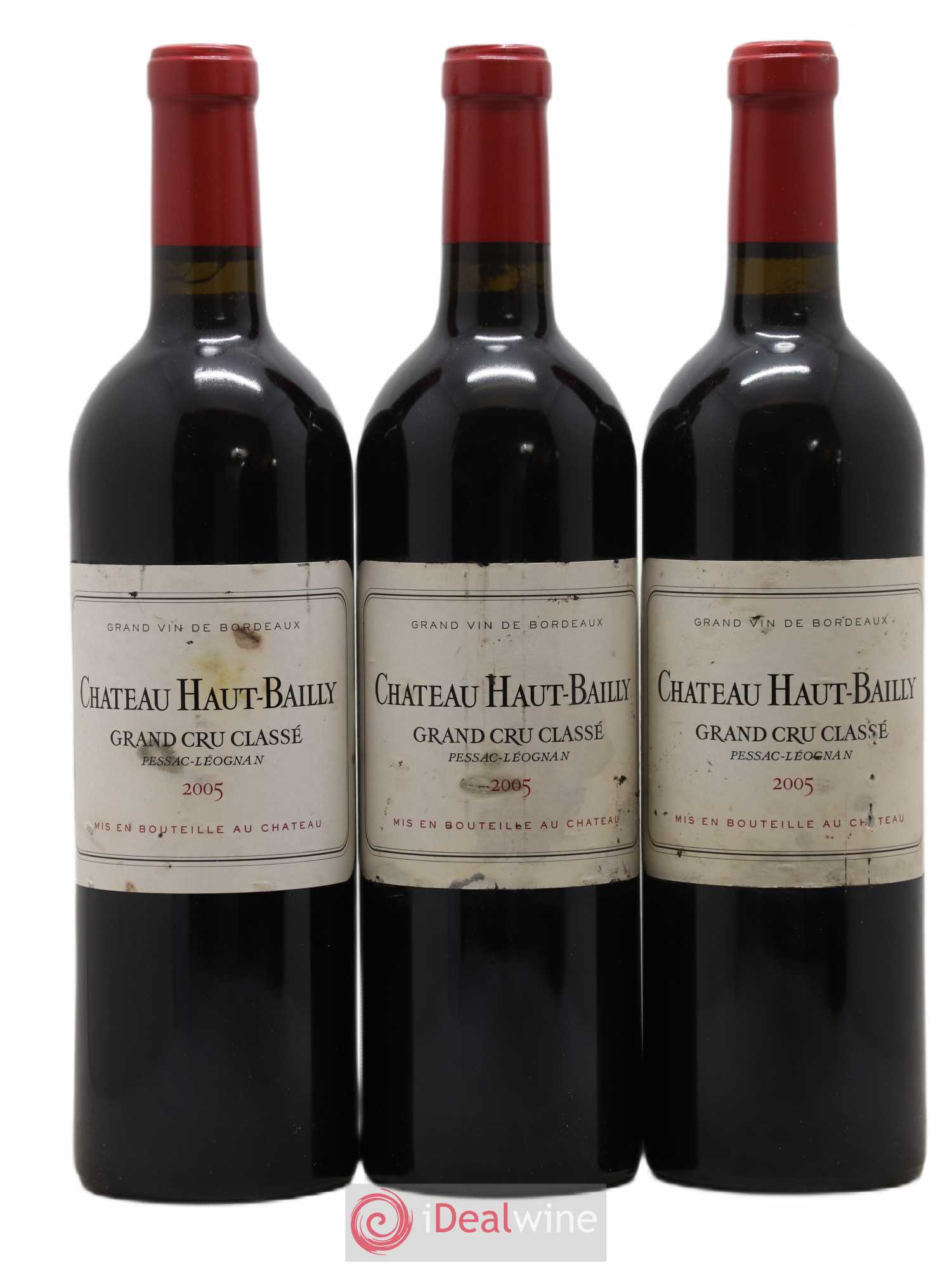 Château Haut-Bailly Cru Classé de Graves 2005 - Lot de 3 bouteilles - 0